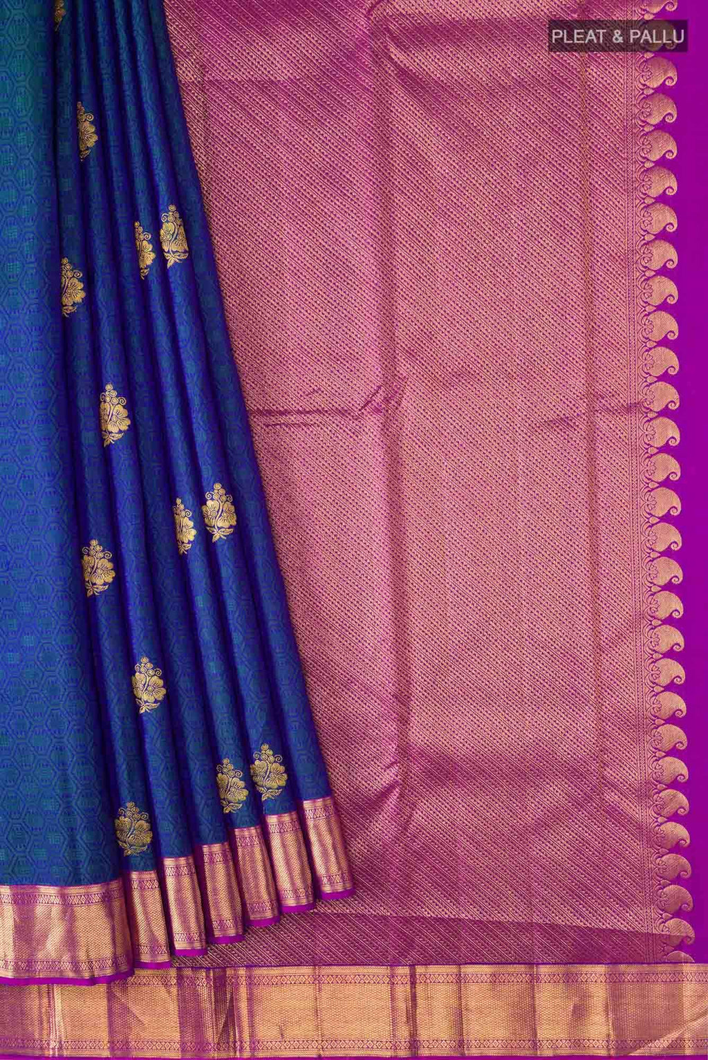 Blue Kanchipuram Silk Saree