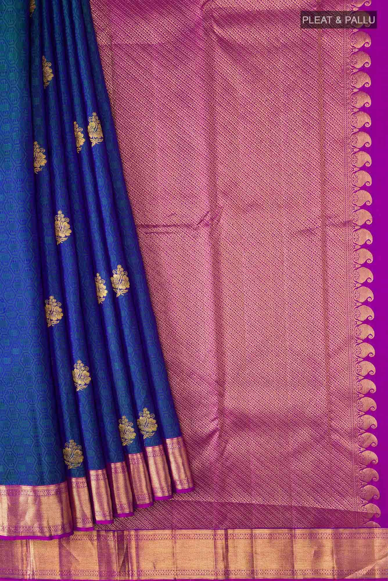 Blue Kanchipuram Silk Saree