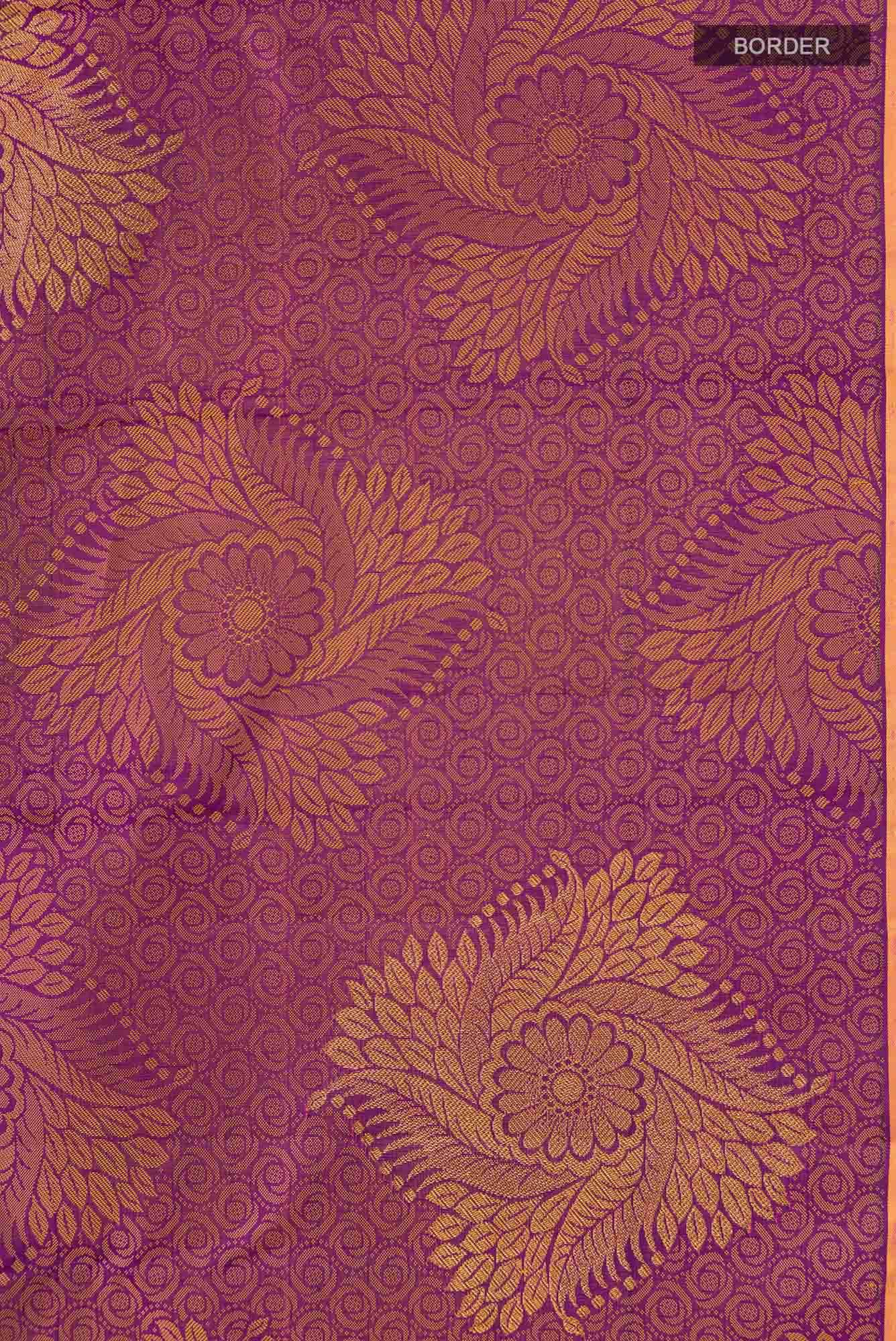 Purple Kanchipuram Silk Saree