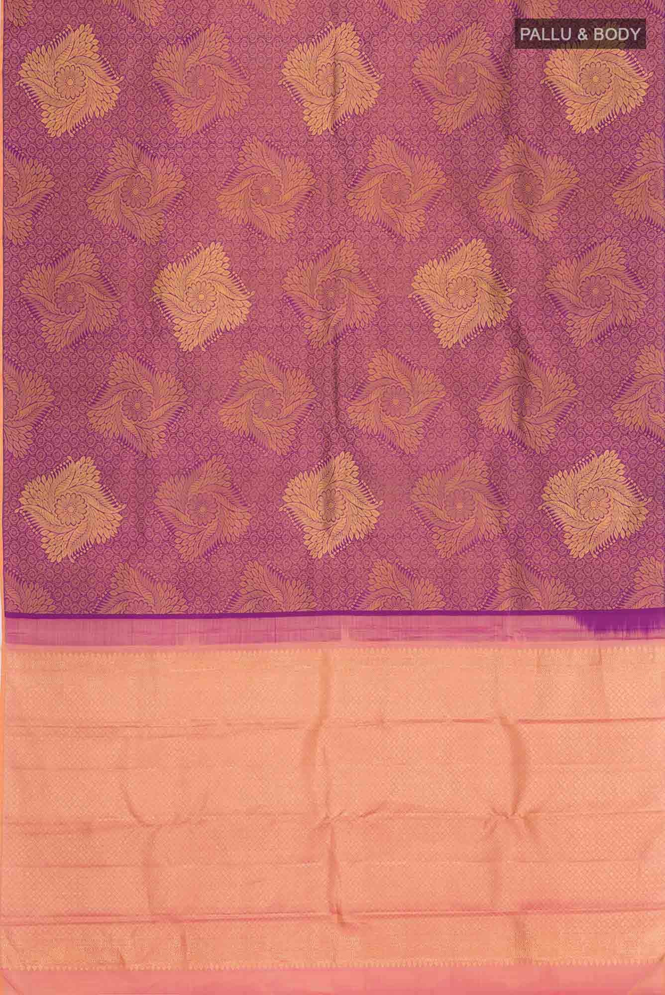 Purple Kanchipuram Silk Saree