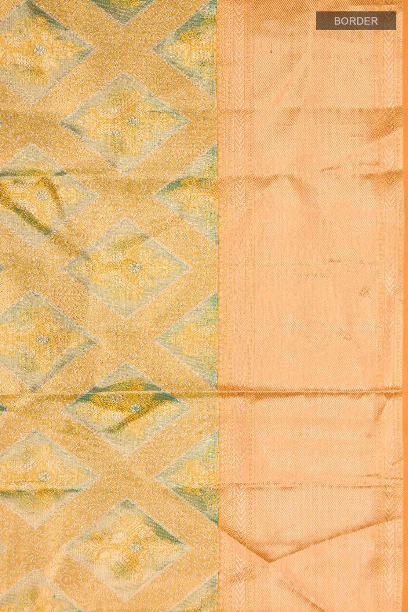 Yellow Kanchipuram Tissue Silk Saree