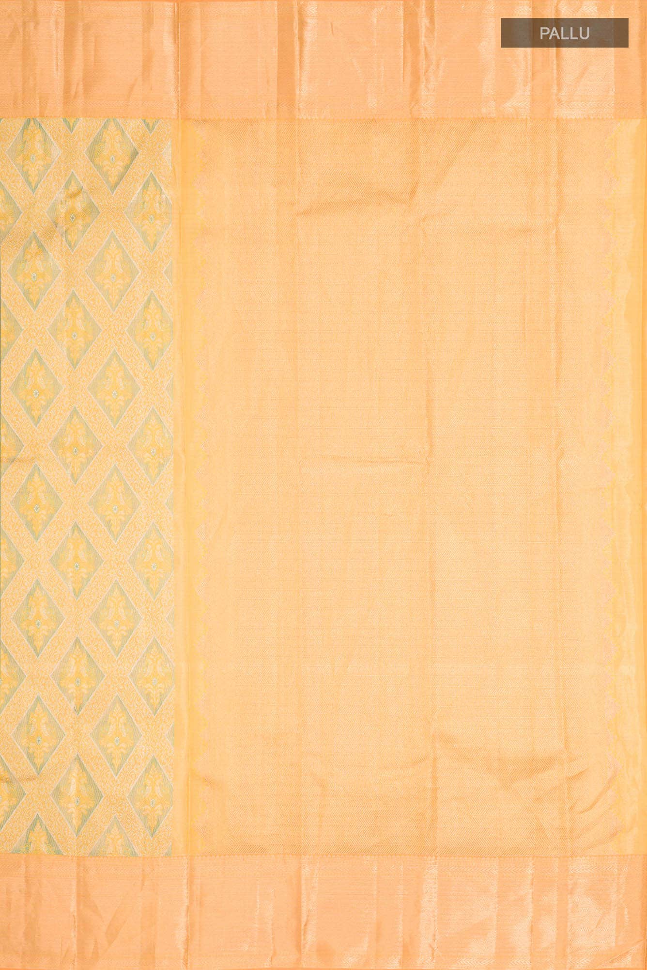 Yellow Kanchipuram Tissue Silk Saree