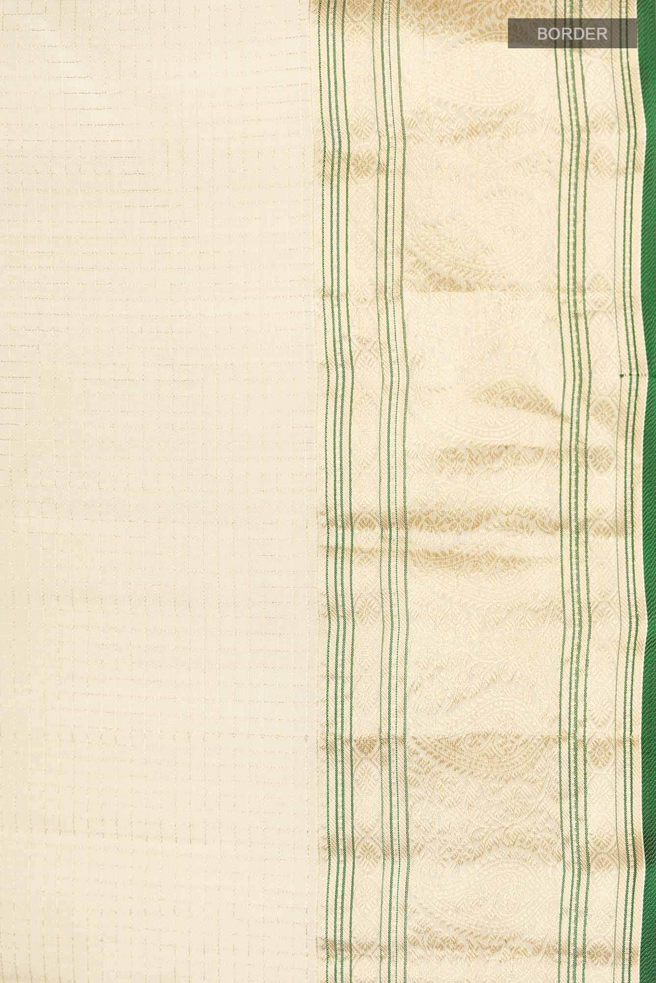 Beige Kanchipuram Silk Saree