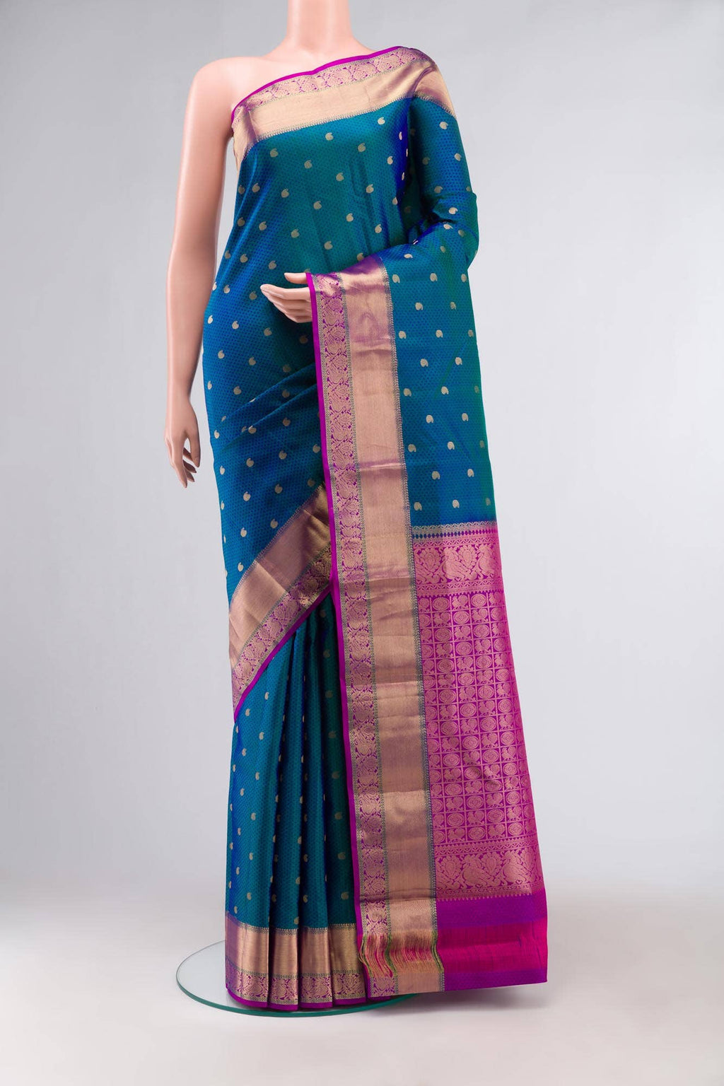 Blue Kanchipuram Silk Saree