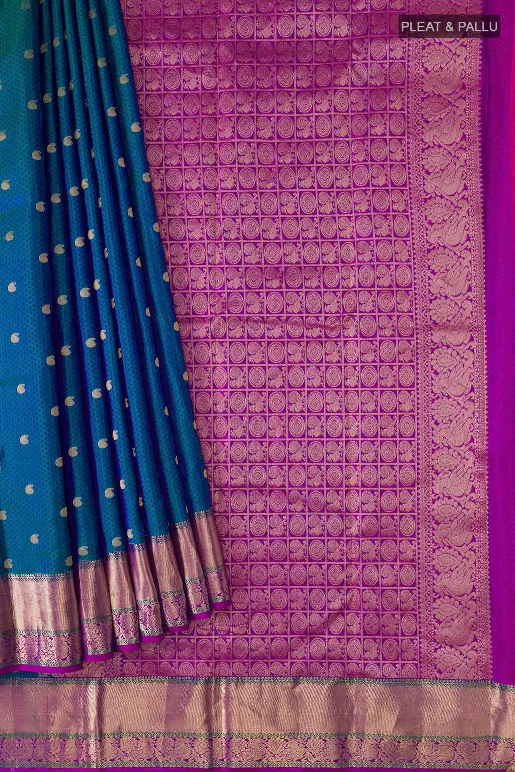 Blue Kanchipuram Silk Saree