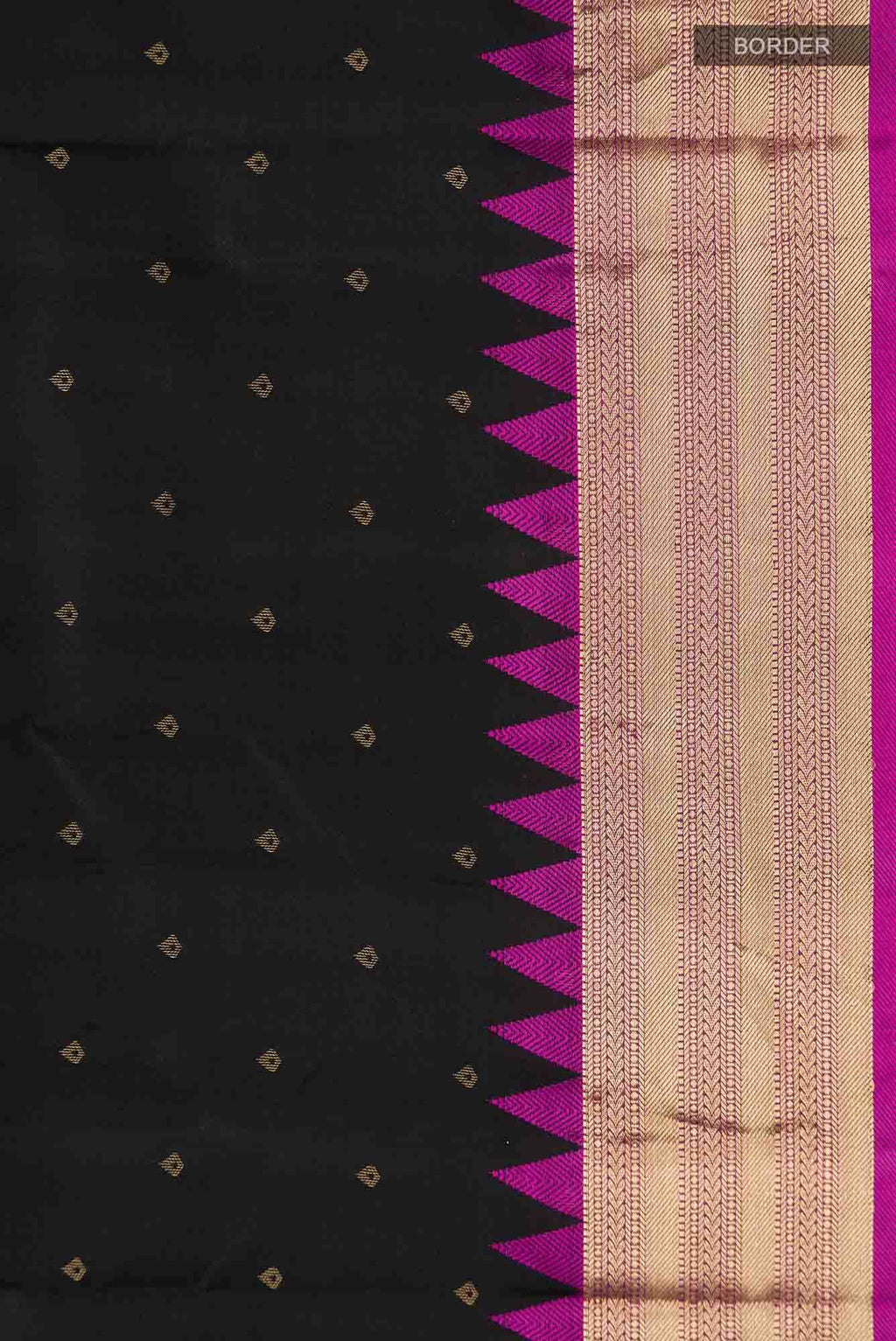 Black Kanchipuram Silk Saree