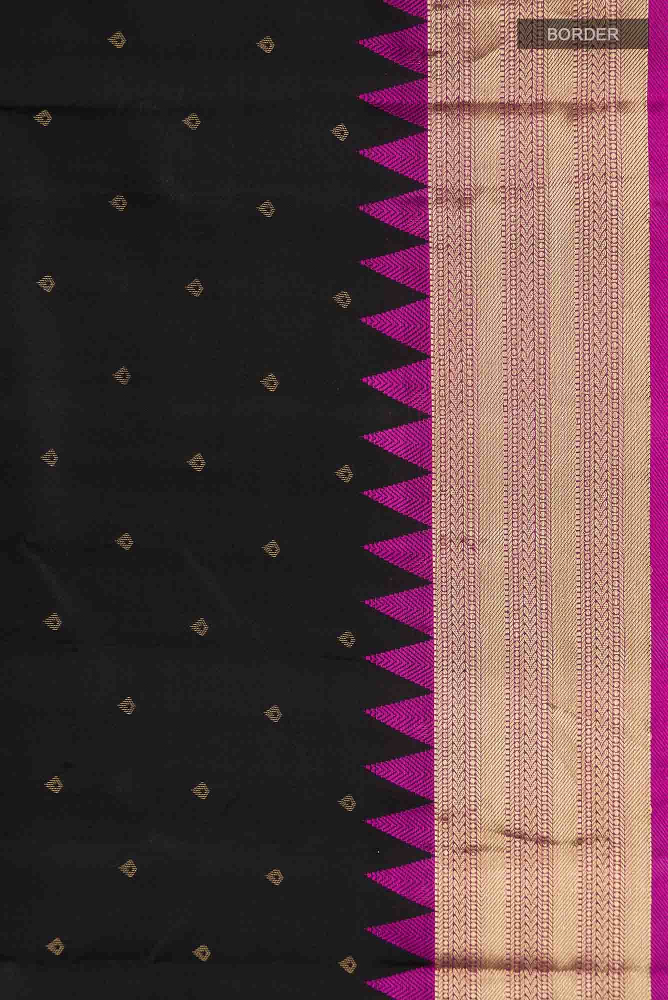 Black Kanchipuram Silk Saree