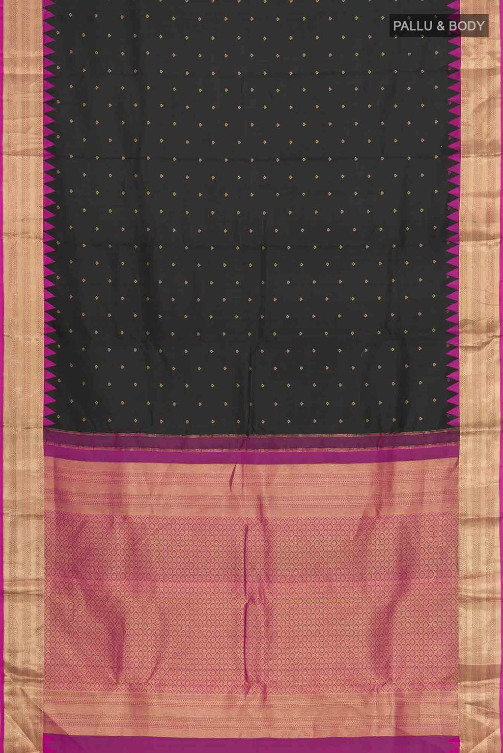 Black Kanchipuram Silk Saree