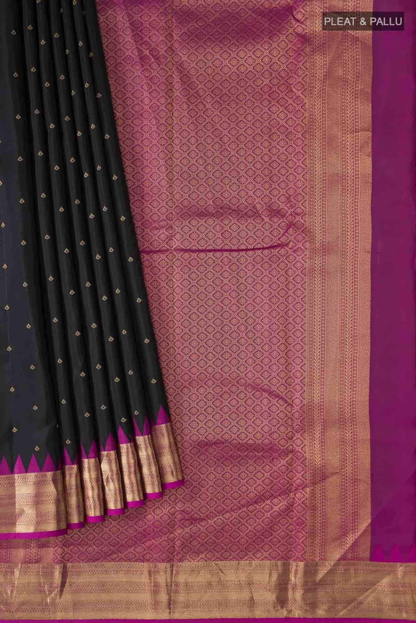 Black Kanchipuram Silk Saree
