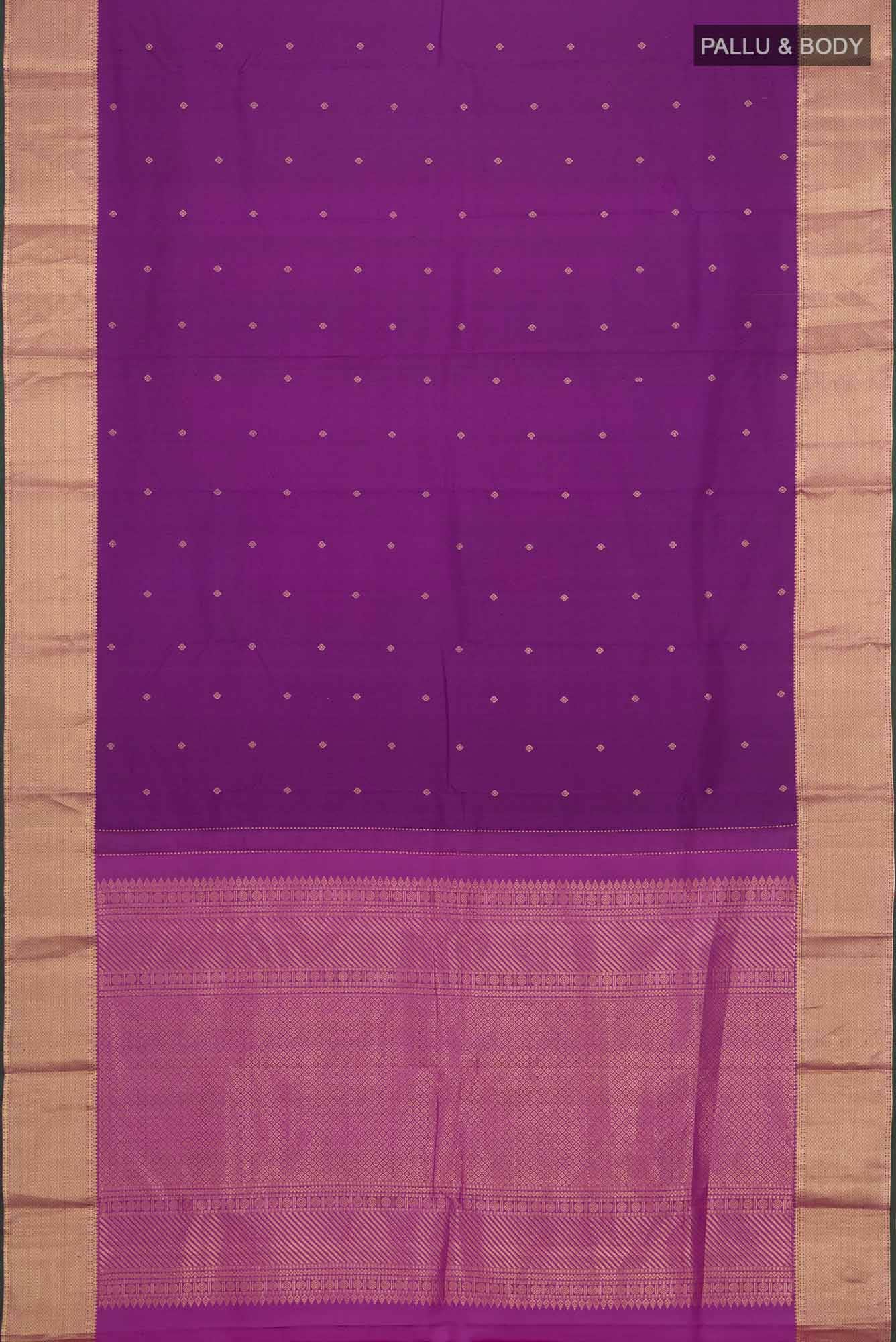Purple Kanchipuram Silk Saree
