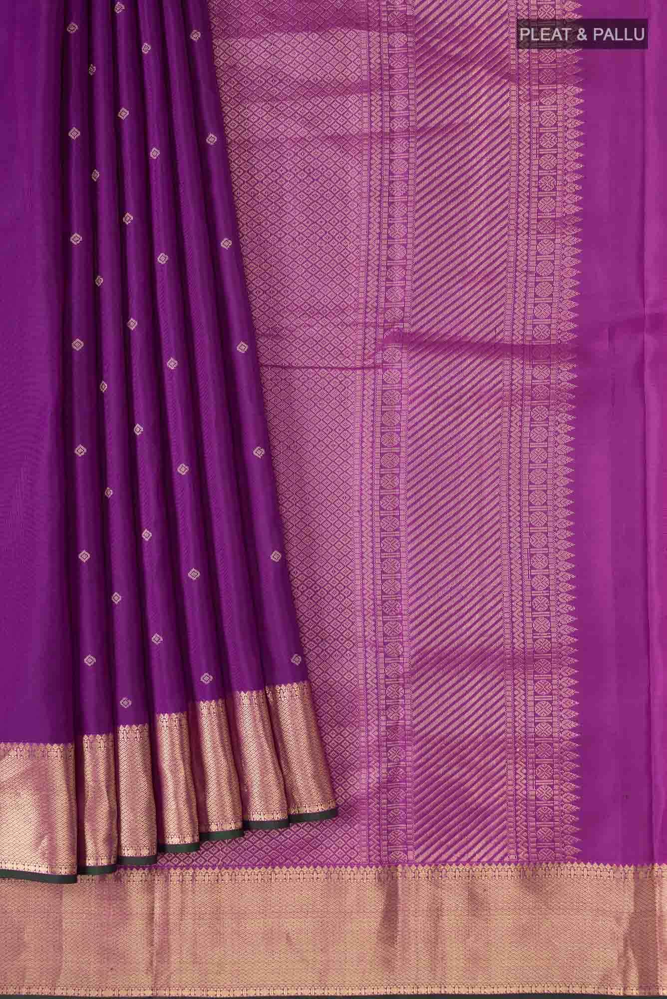 Purple Kanchipuram Silk Saree