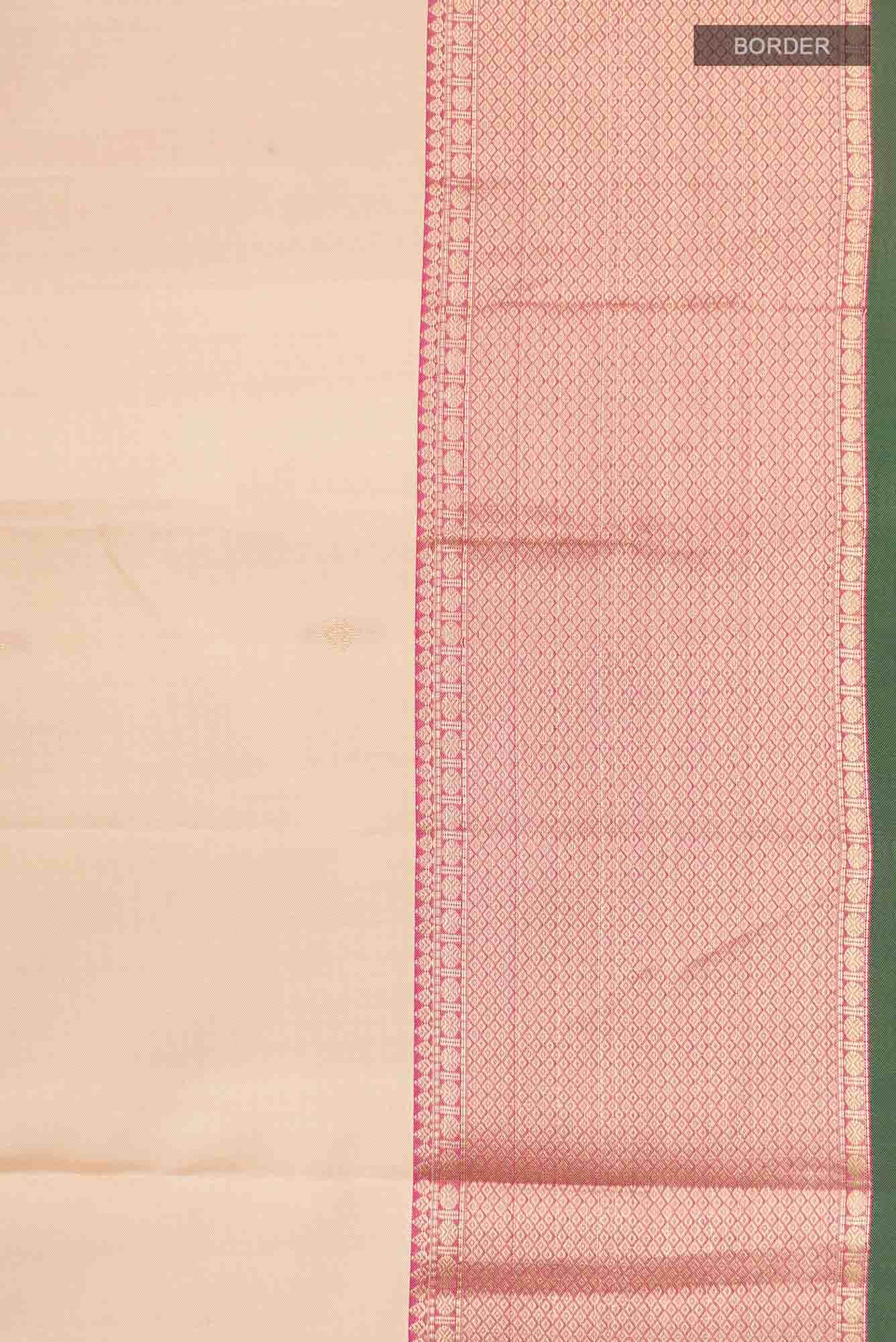 Beige Kanchipuram Silk Saree