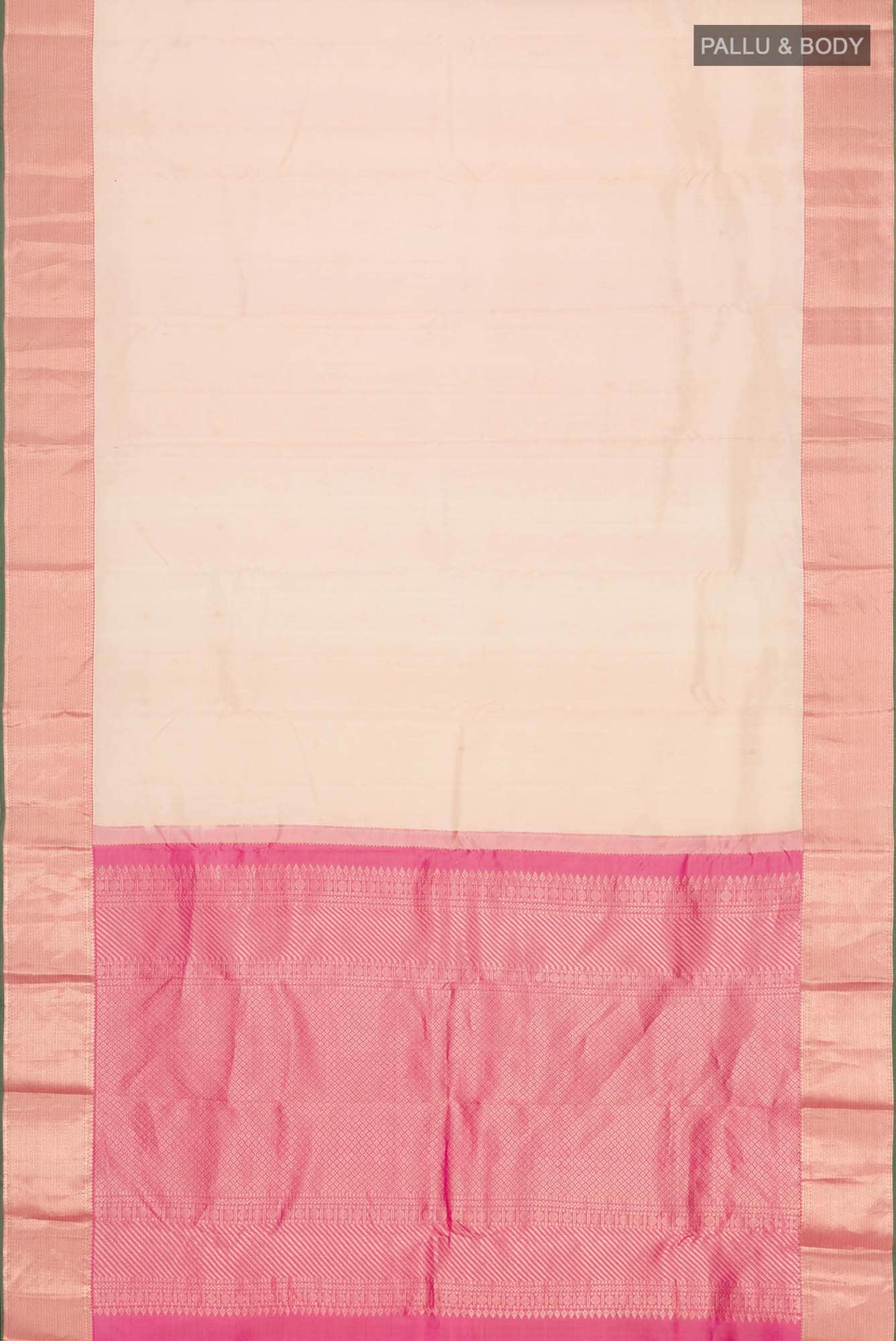 Beige Kanchipuram Silk Saree