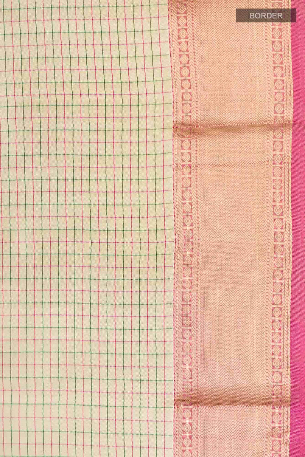 Beige Kanchipuram Silk Saree