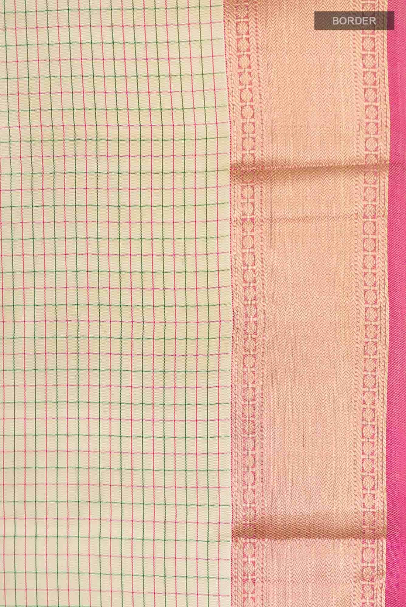 Beige Kanchipuram Silk Saree