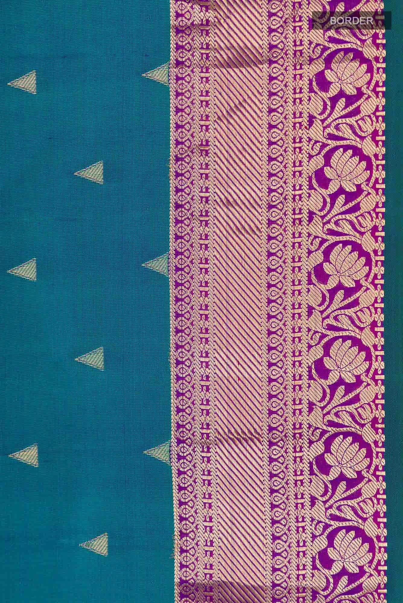 Blue Kanchipuram Silk Saree