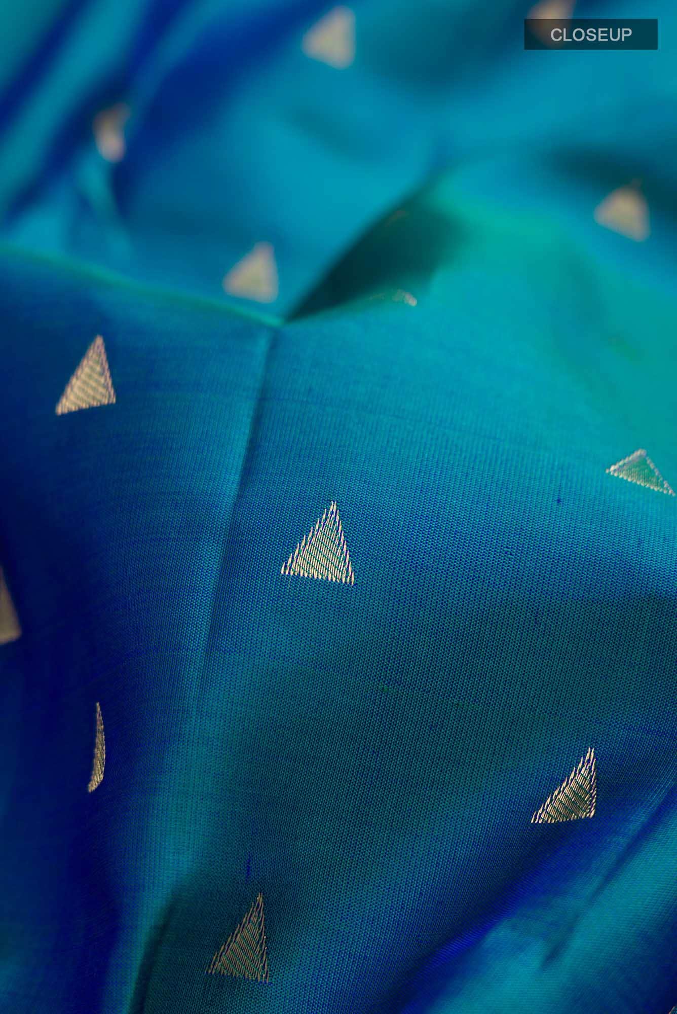 Blue Kanchipuram Silk Saree