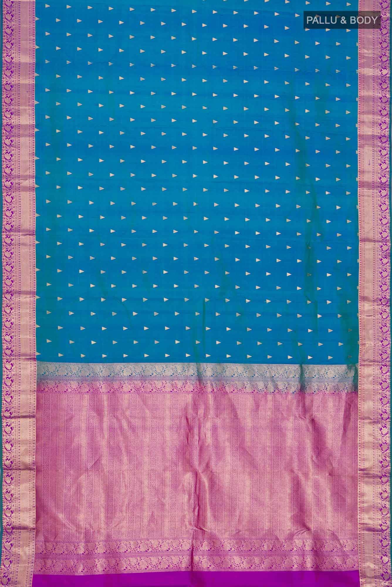 Blue Kanchipuram Silk Saree