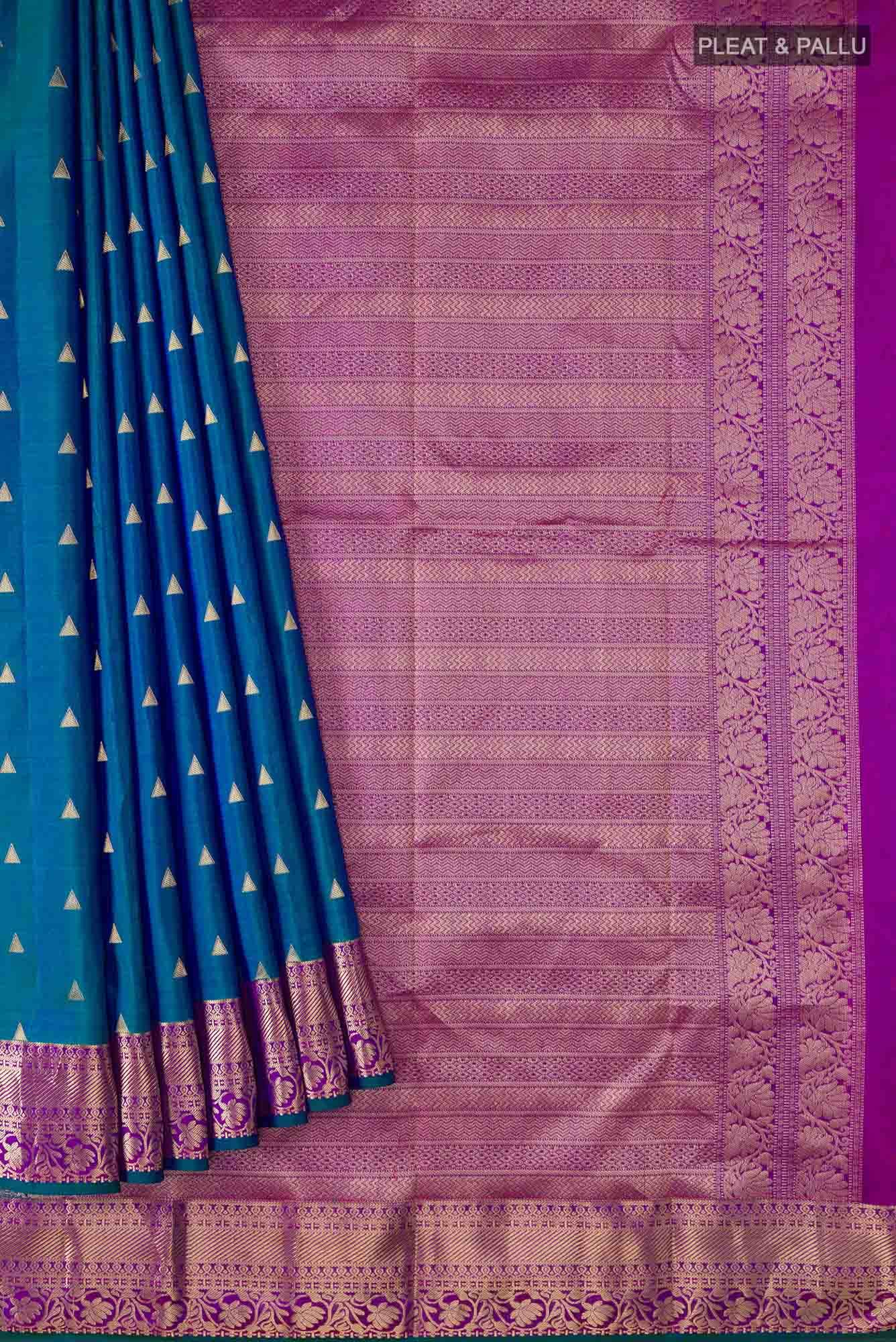 Blue Kanchipuram Silk Saree