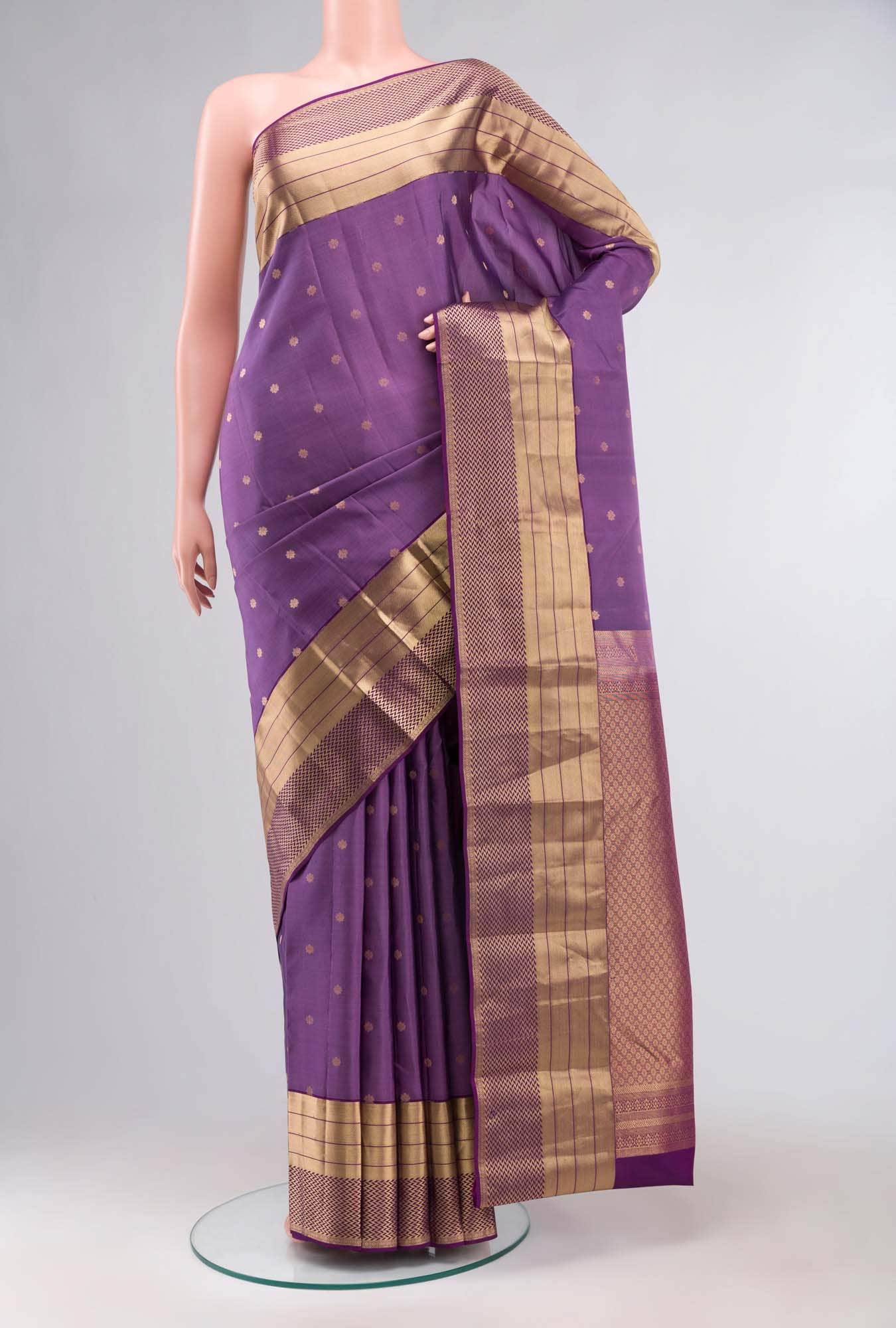 Violet Kanchipuram Silk Saree