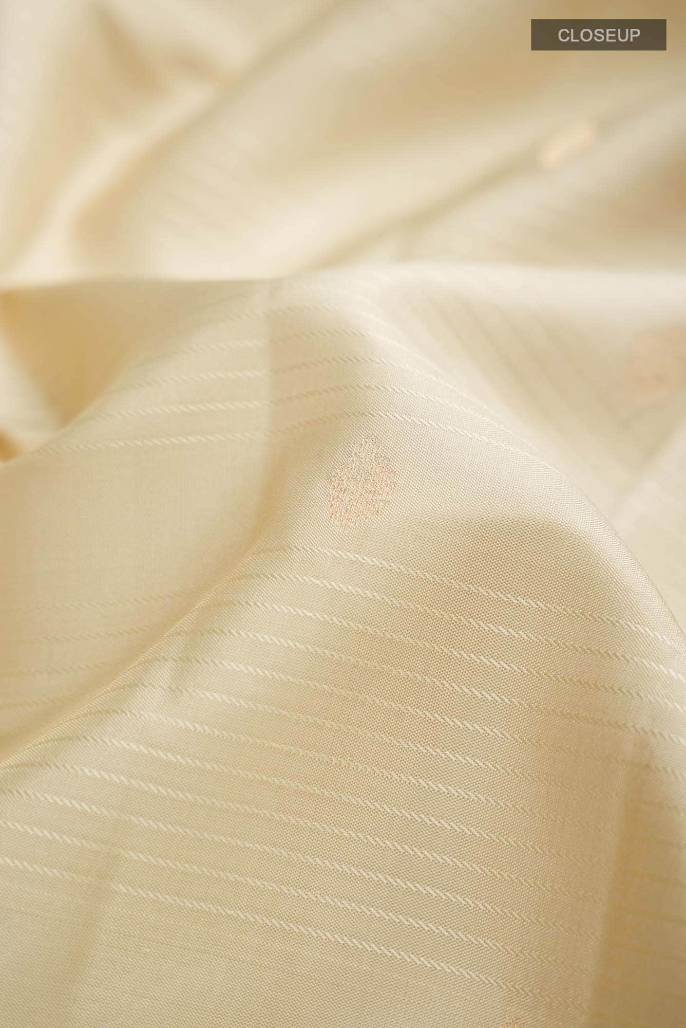 Beige Kanchipuram Silk Saree