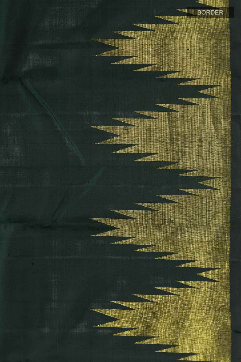 Bottle Green Kanchipuram Silk Saree