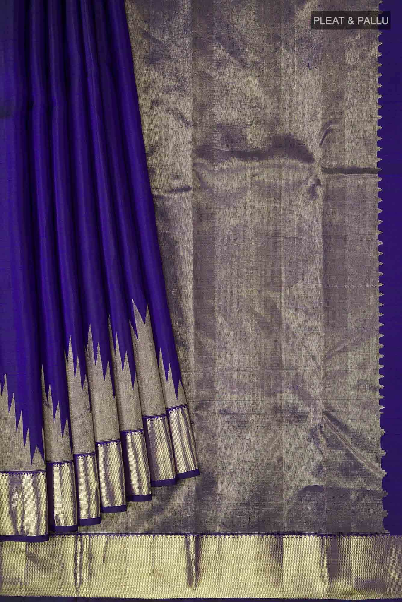 Blue Kanchipuram Silk Saree