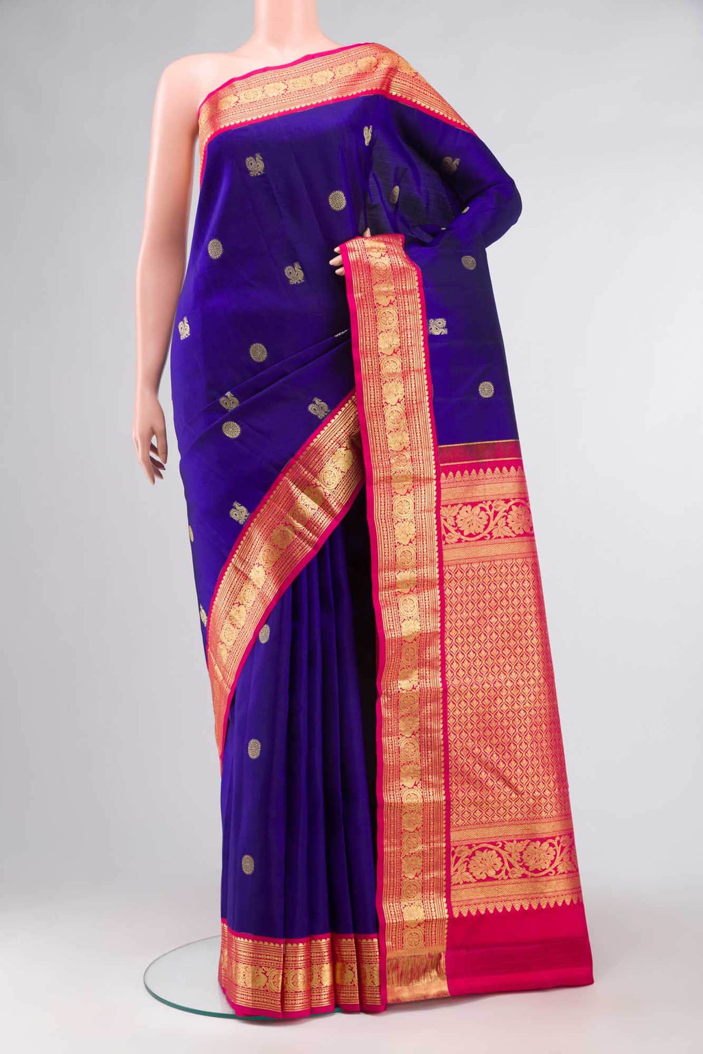 Blue Kanchipuram Silk Saree