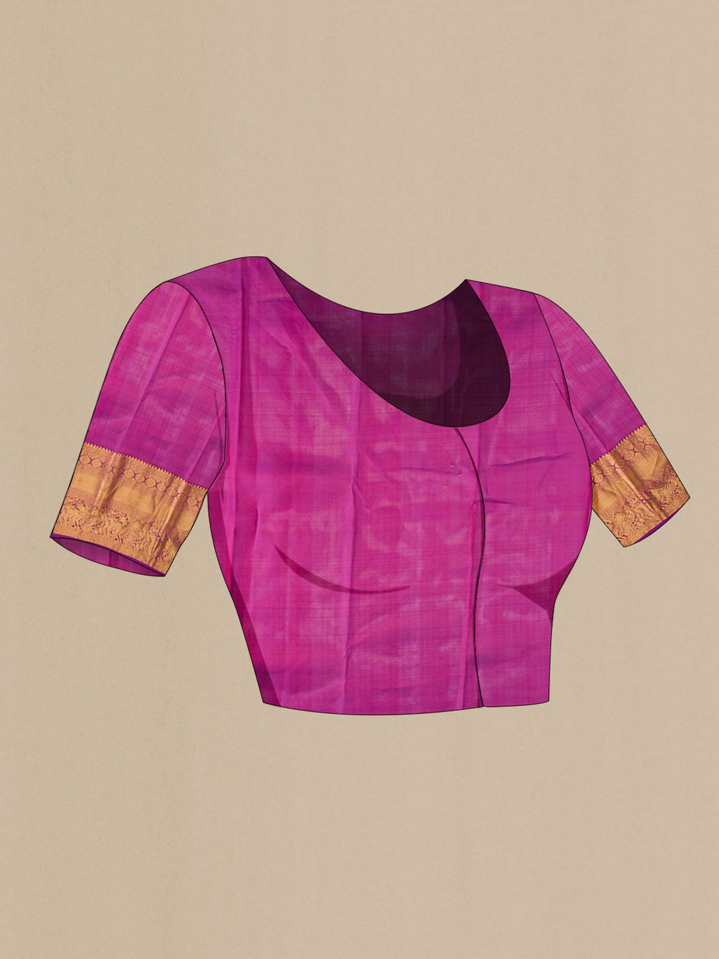 Magenta Kanchipuram Silk Saree