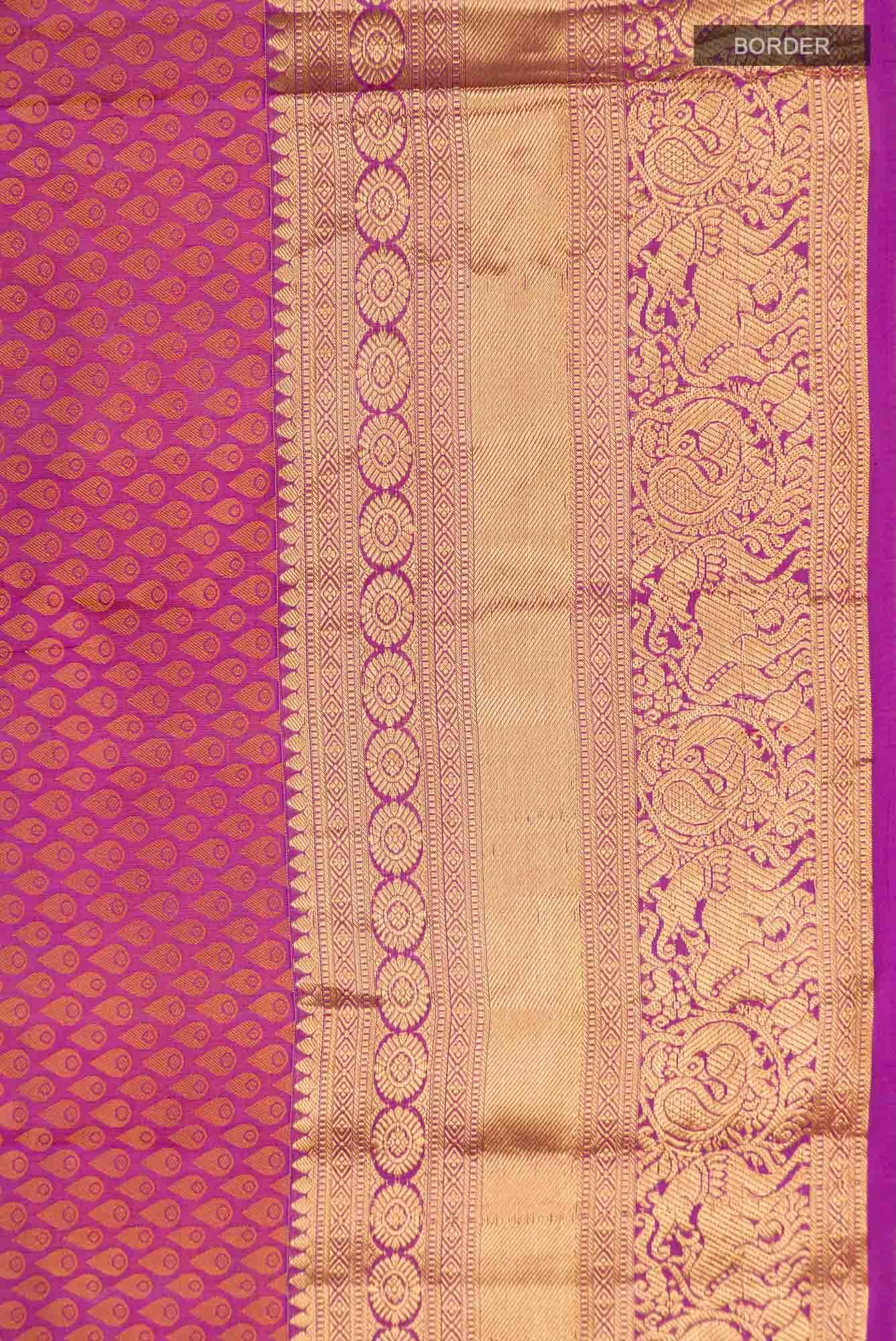 Magenta Kanchipuram Silk Saree