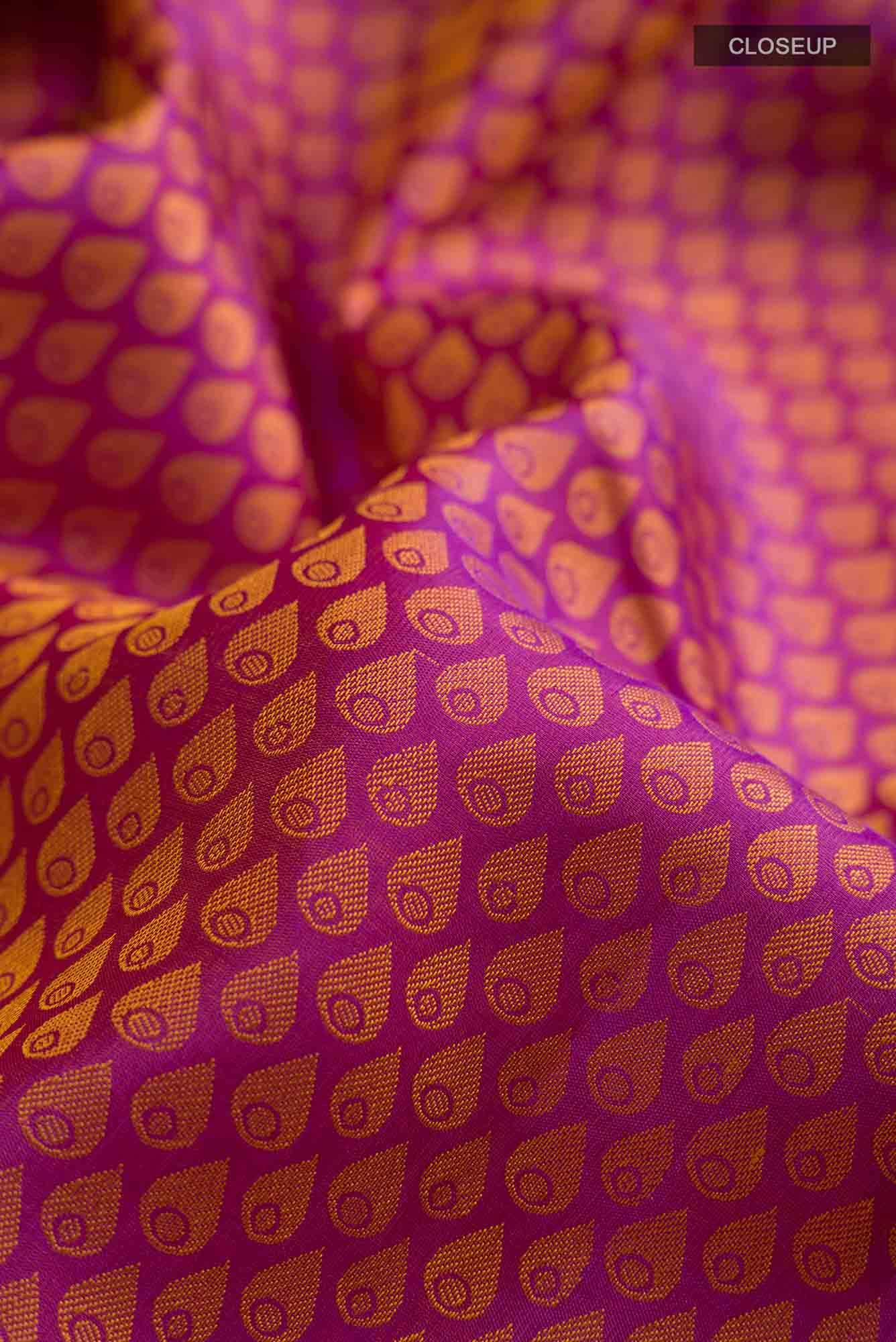 Magenta Kanchipuram Silk Saree