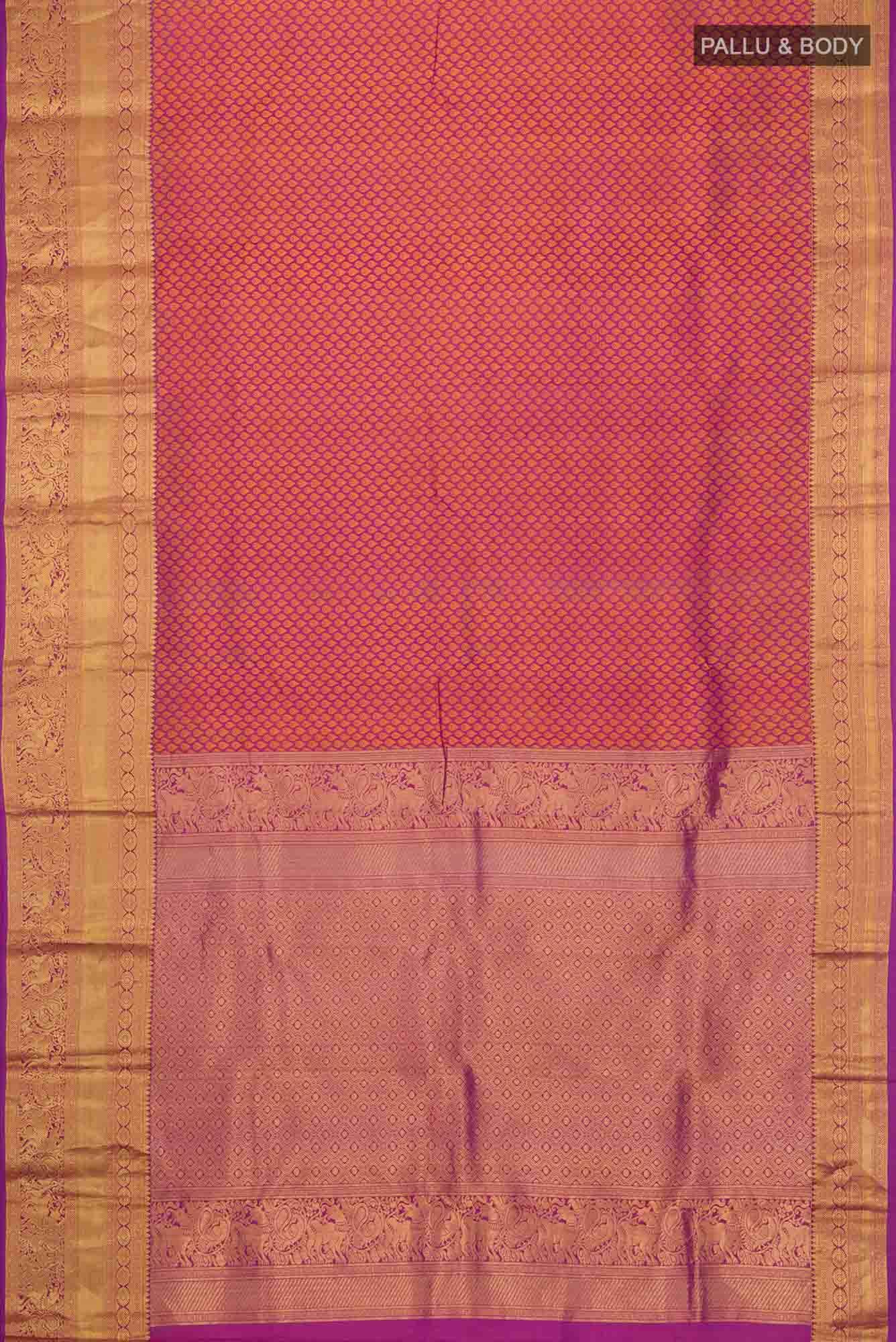 Magenta Kanchipuram Silk Saree