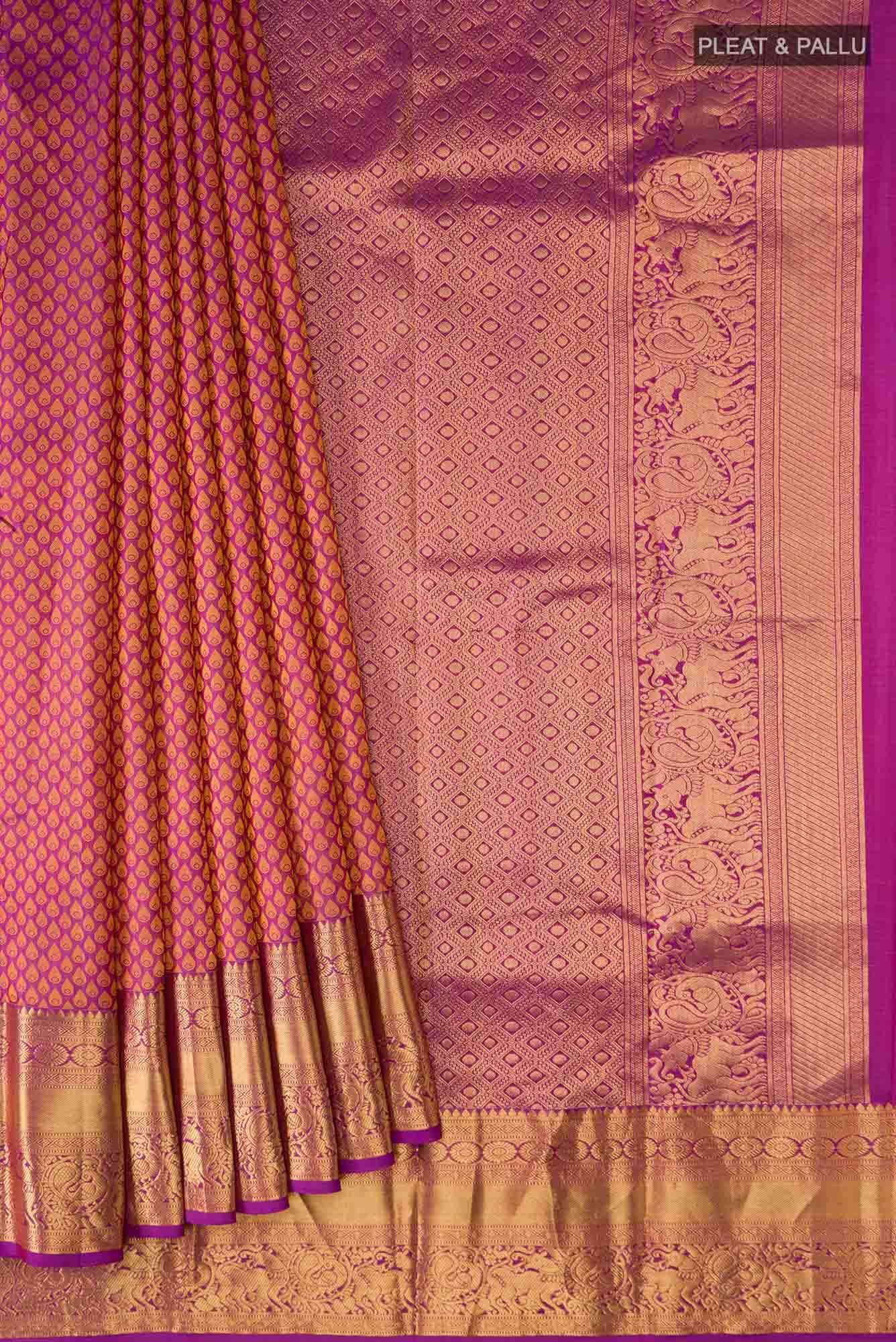 Magenta Kanchipuram Silk Saree