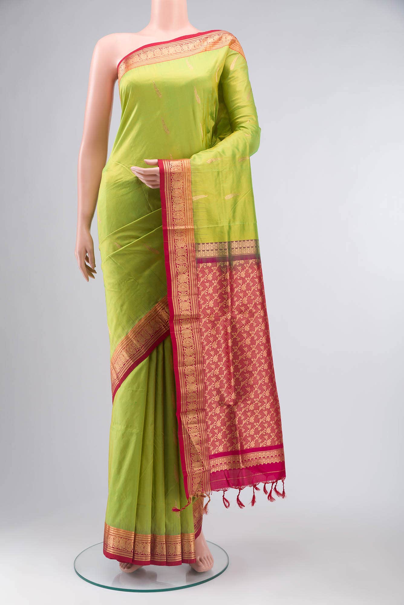 Green Bangalore Silk Saree