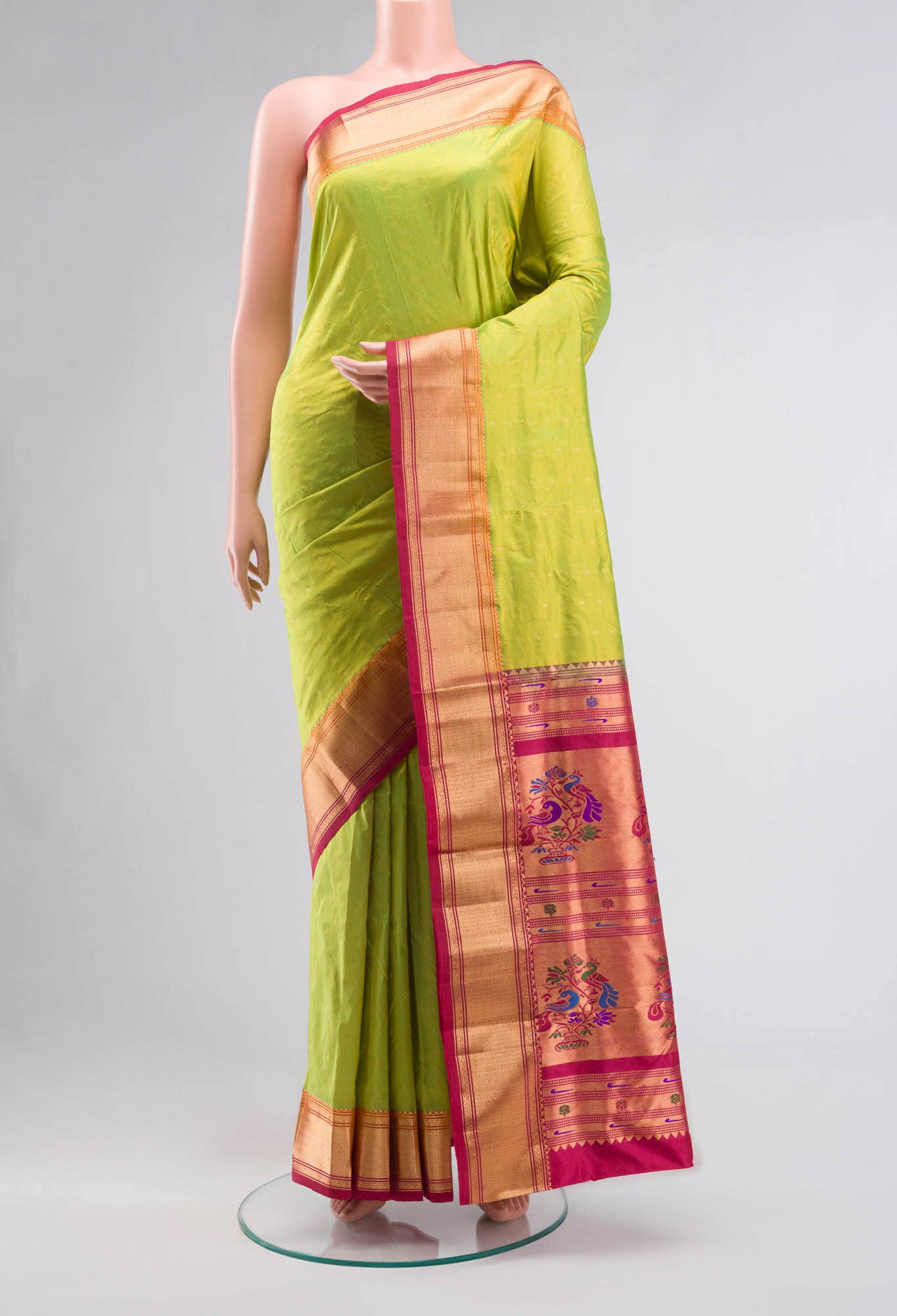 Green Bangalore Silk Saree