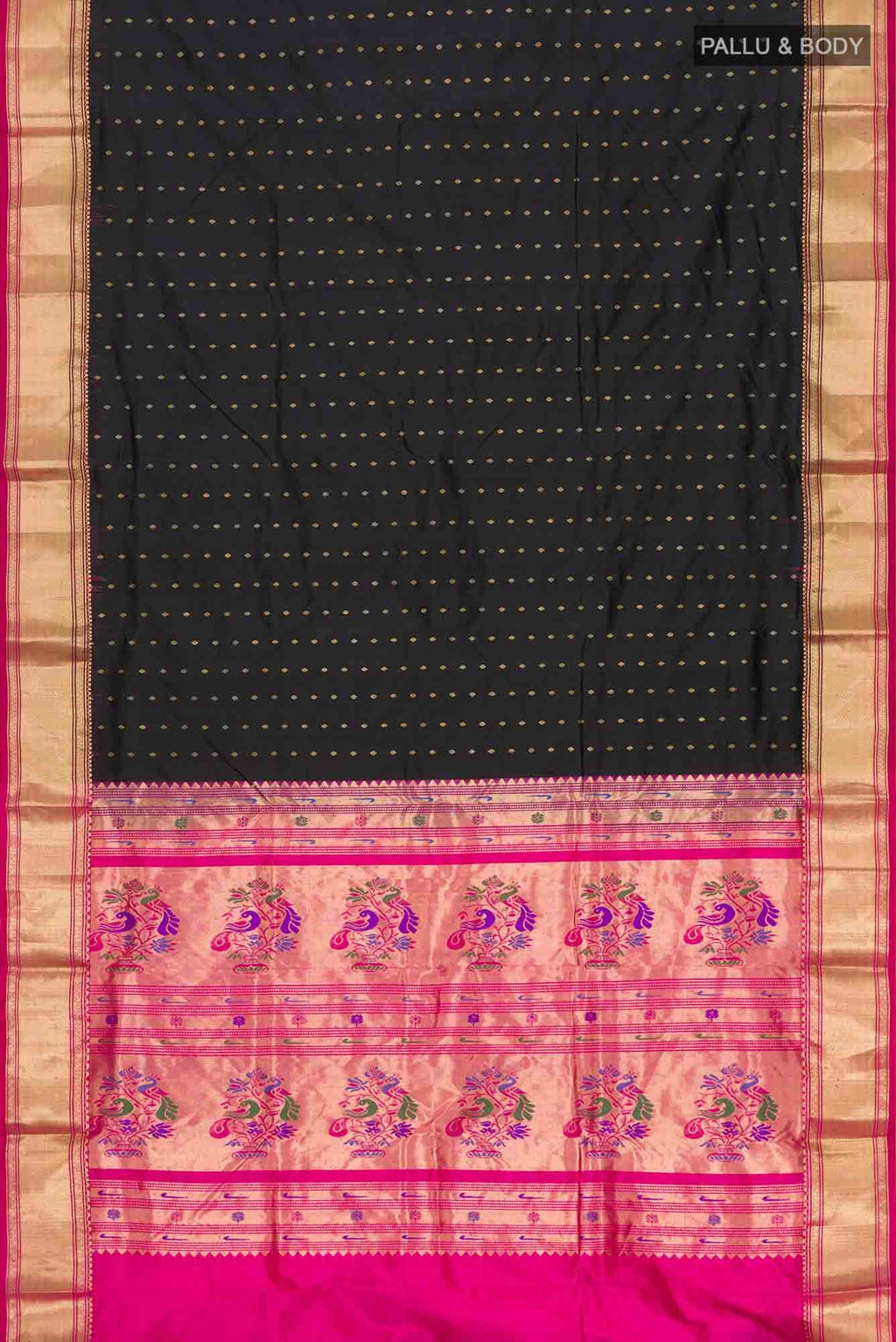 Black Bangalore Silk Saree