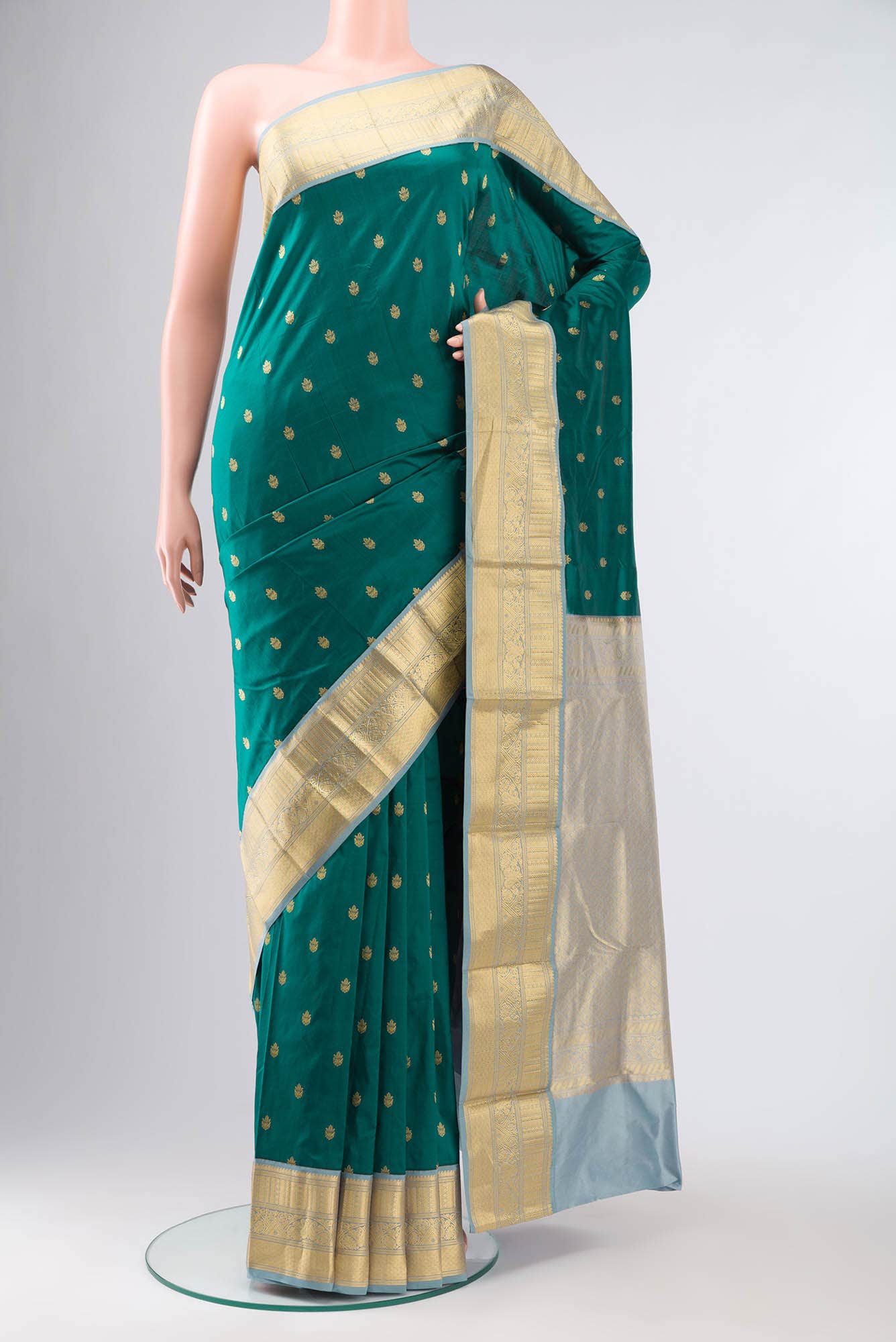 Green Bangalore Silk Saree