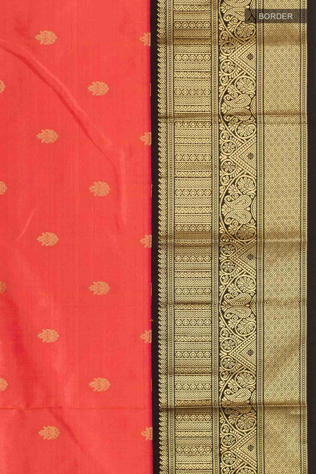 Orange Bangalore Silk Saree
