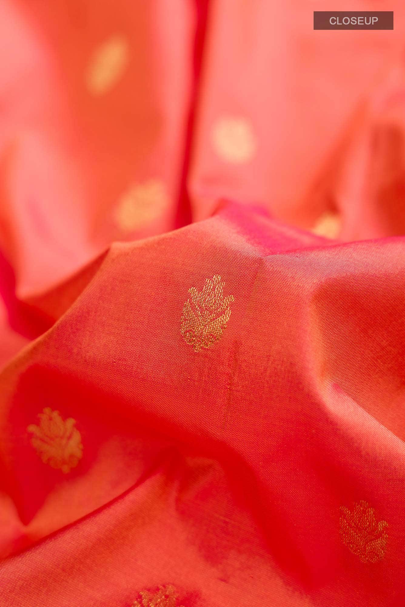 Orange Bangalore Silk Saree