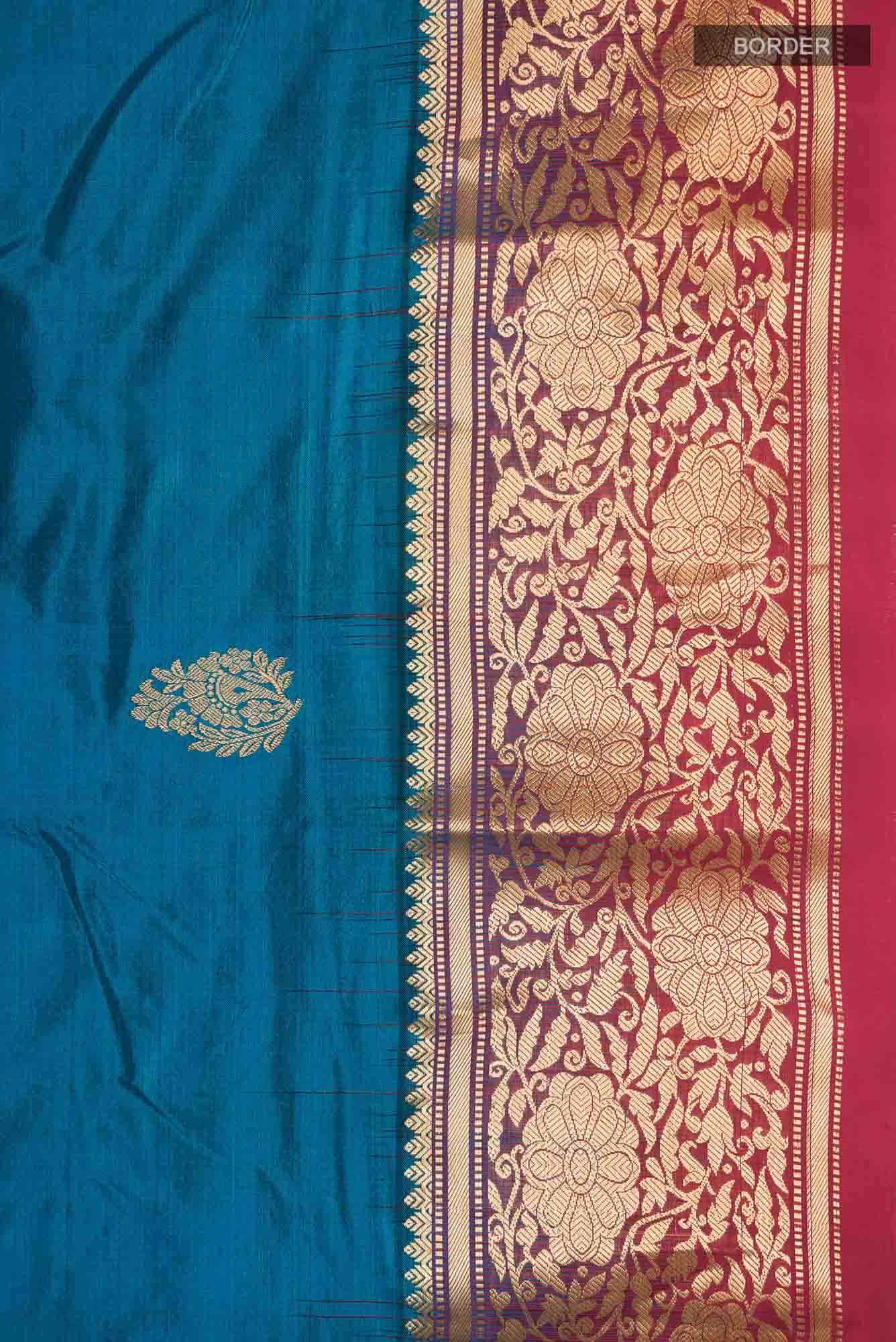 Blue Bangalore Silk Saree