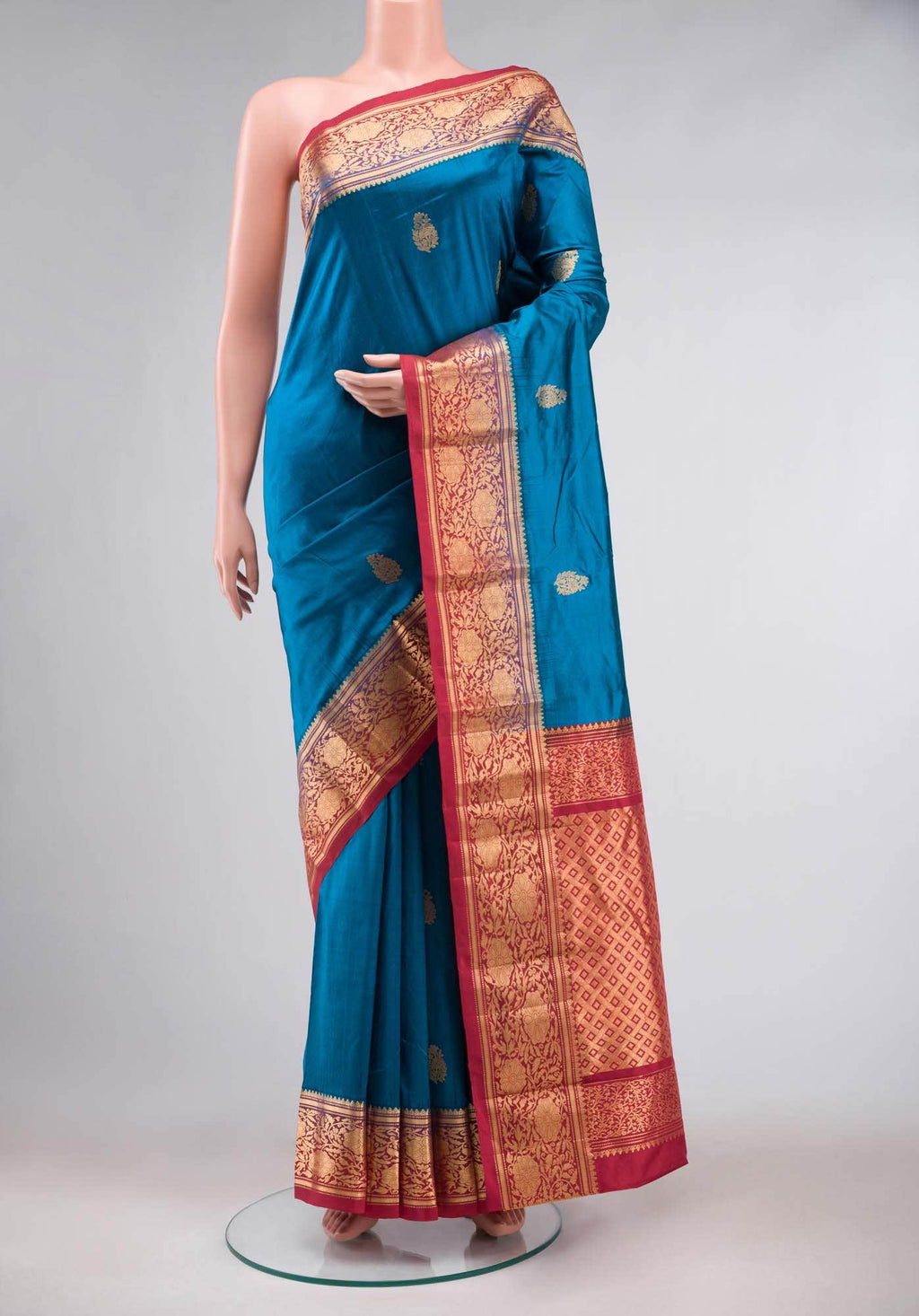 Blue Bangalore Silk Saree