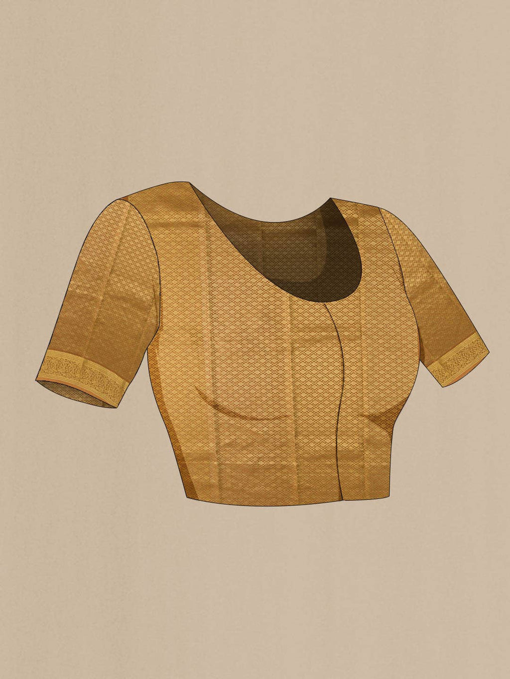 Brown Mysore Crepe Saree