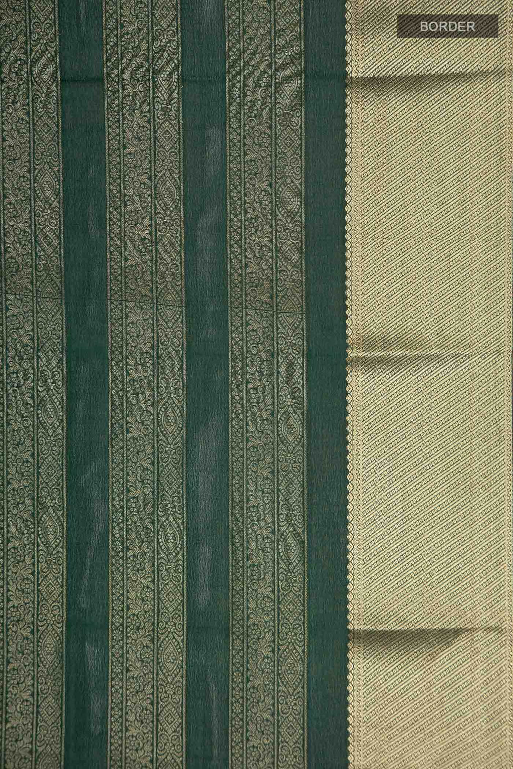 Bottle Green Mysore Crepe Saree