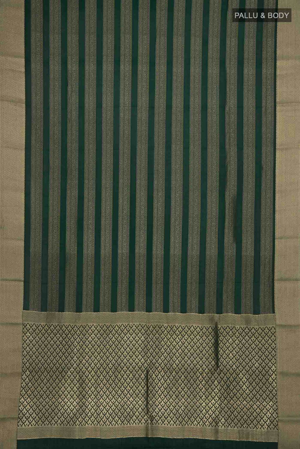 Bottle Green Mysore Crepe Saree
