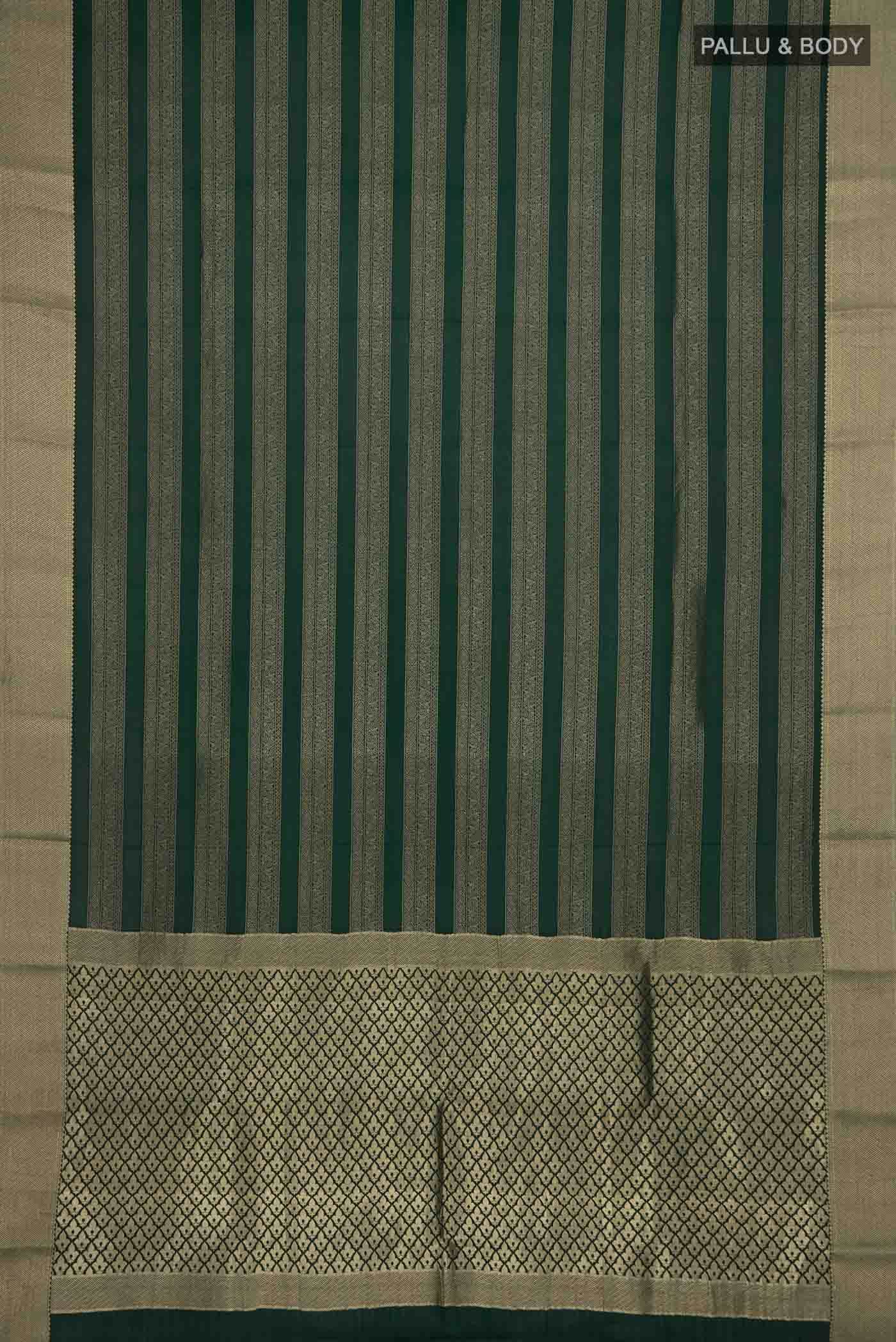 Bottle Green Mysore Crepe Saree