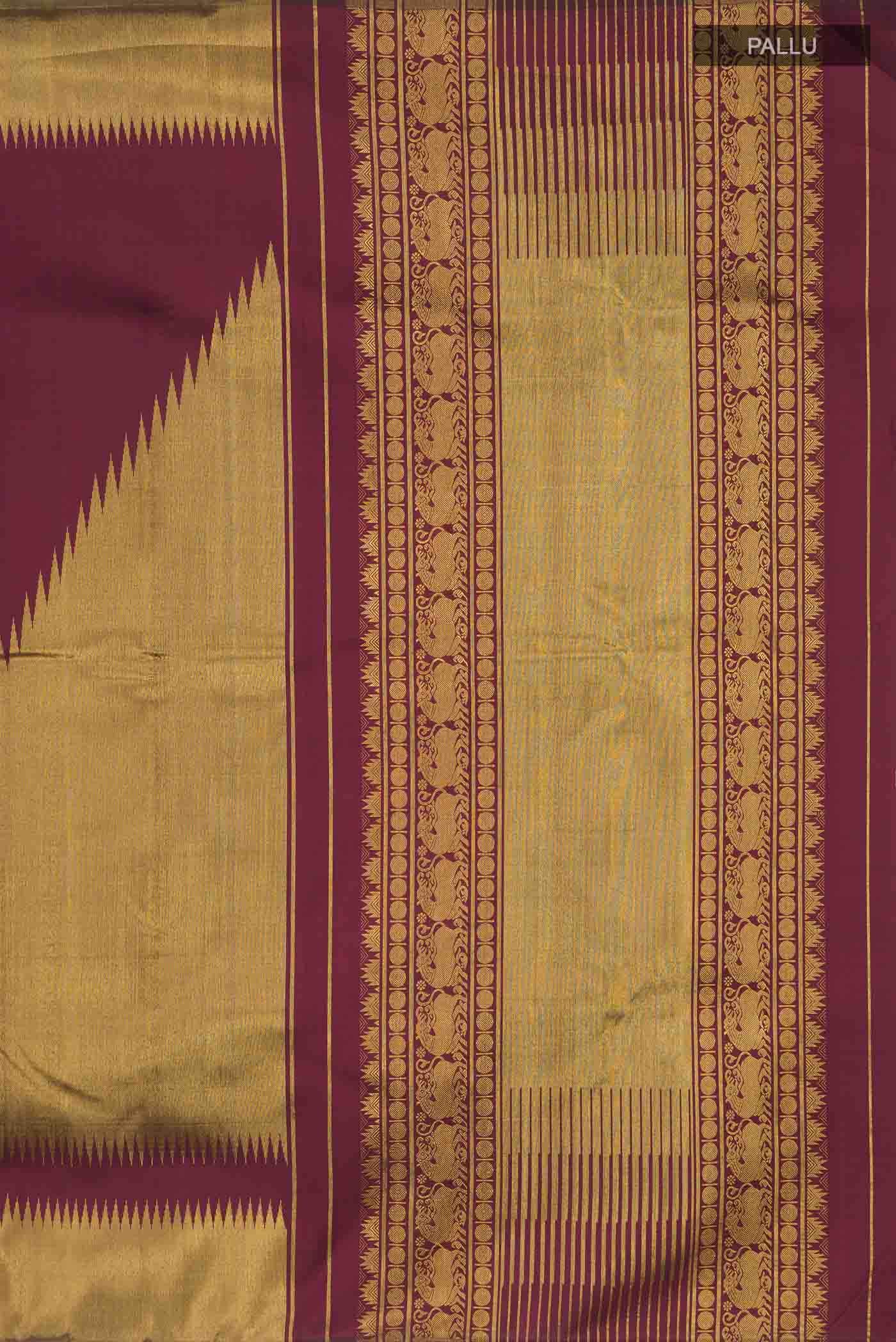Maroon Kanchipuram Silk Saree