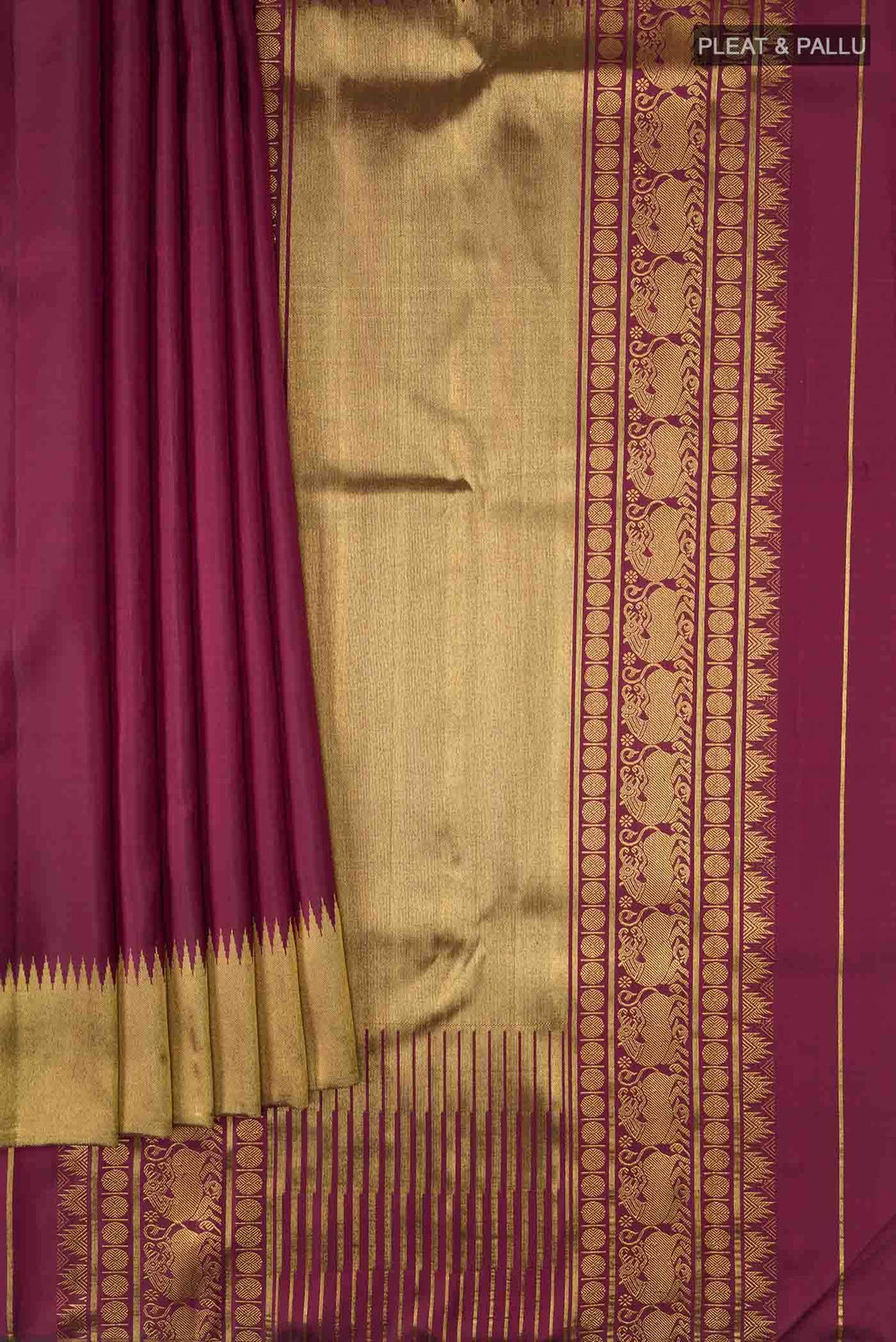 Maroon Kanchipuram Silk Saree