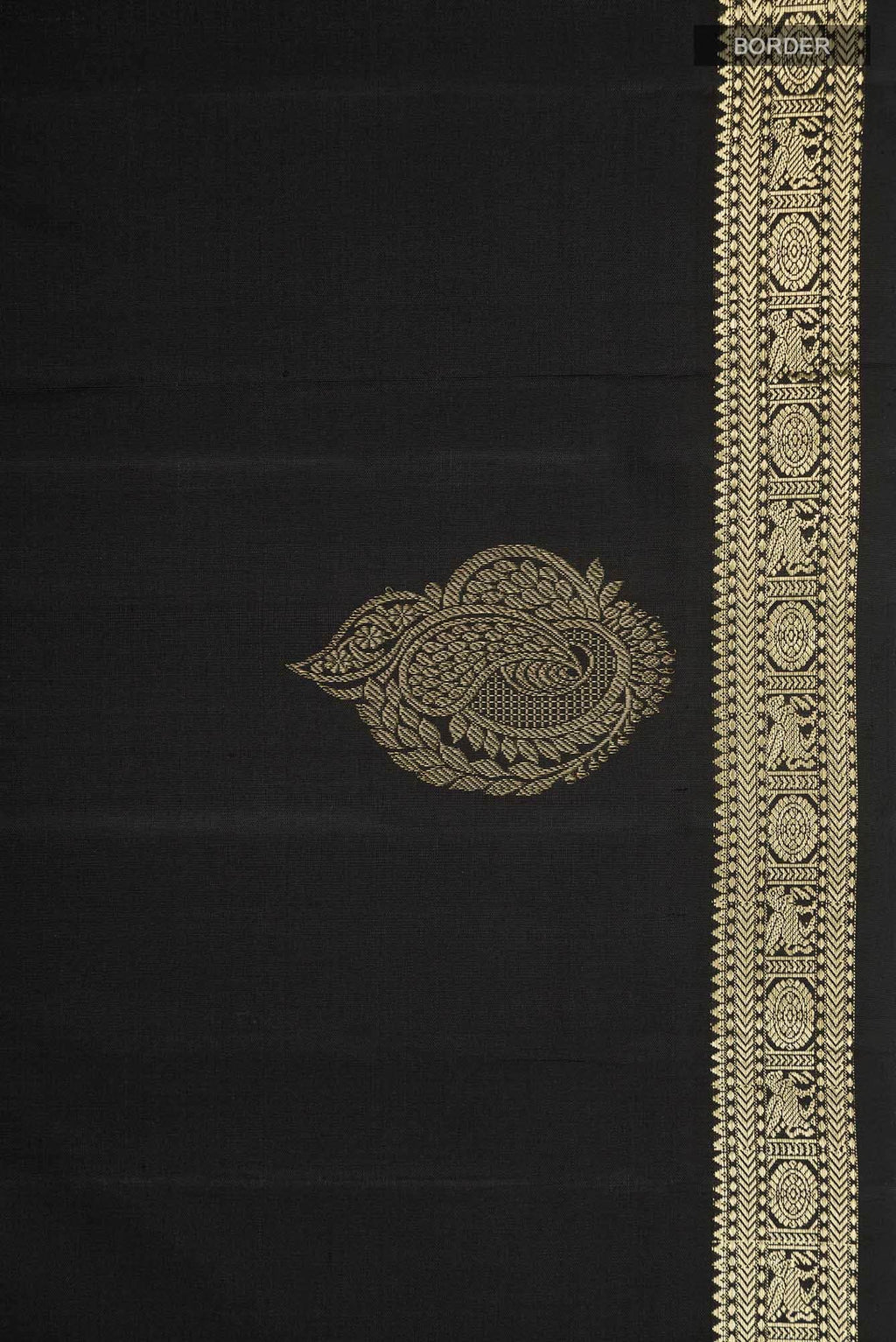 Black Kanchipuram Silk Saree