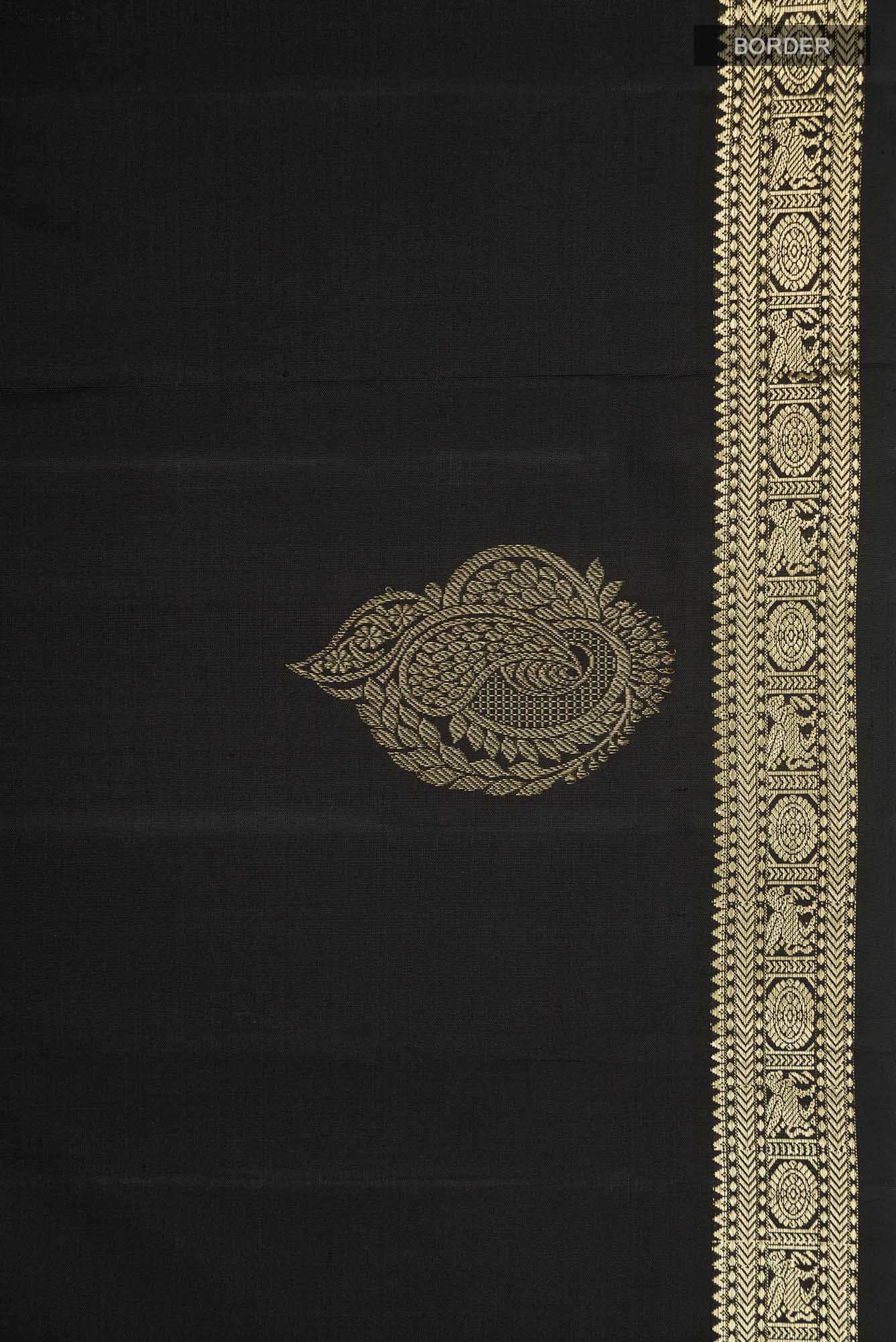 Black Kanchipuram Silk Saree