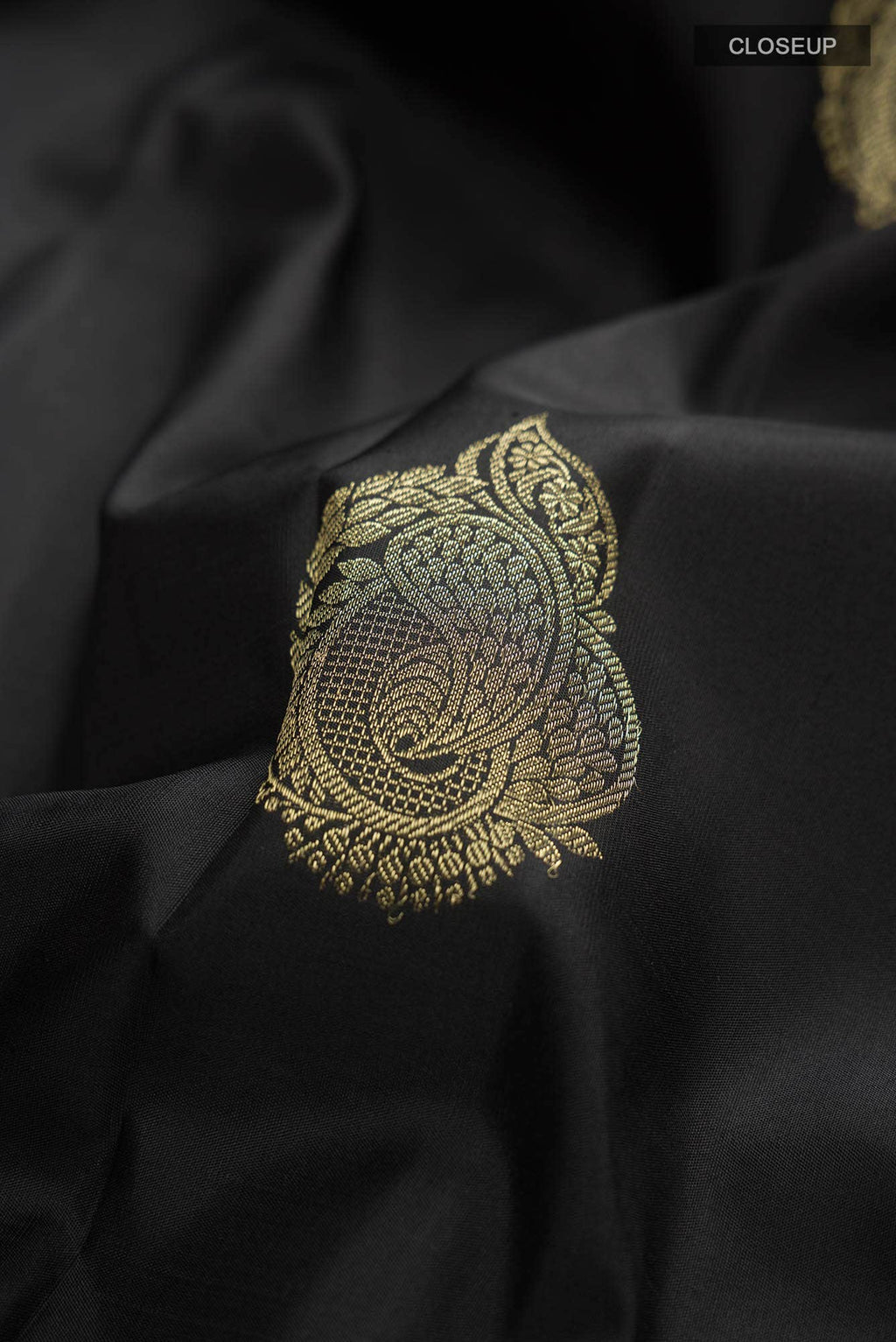 Black Kanchipuram Silk Saree